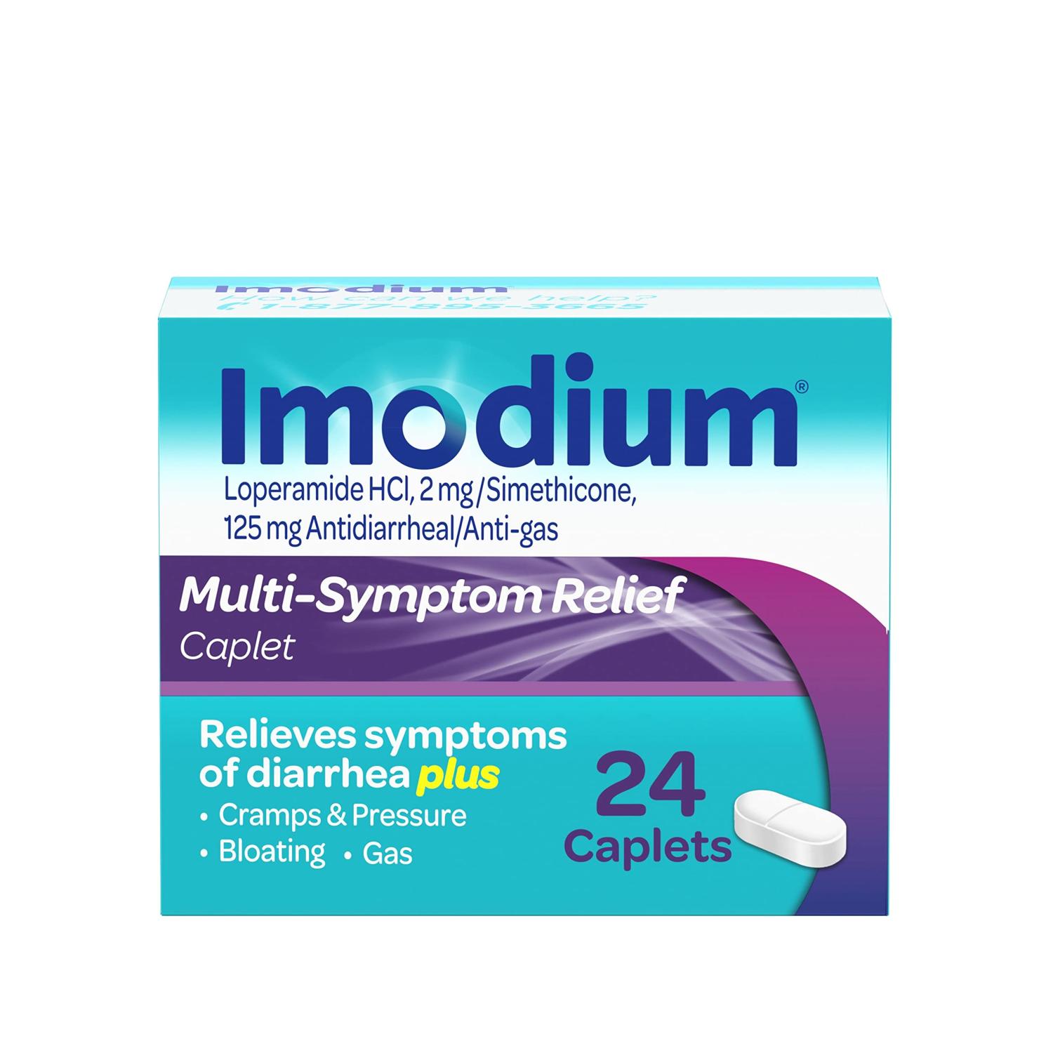 Imodium MultiSymptom Relief Caplets with Loperamide Hydrochloride and