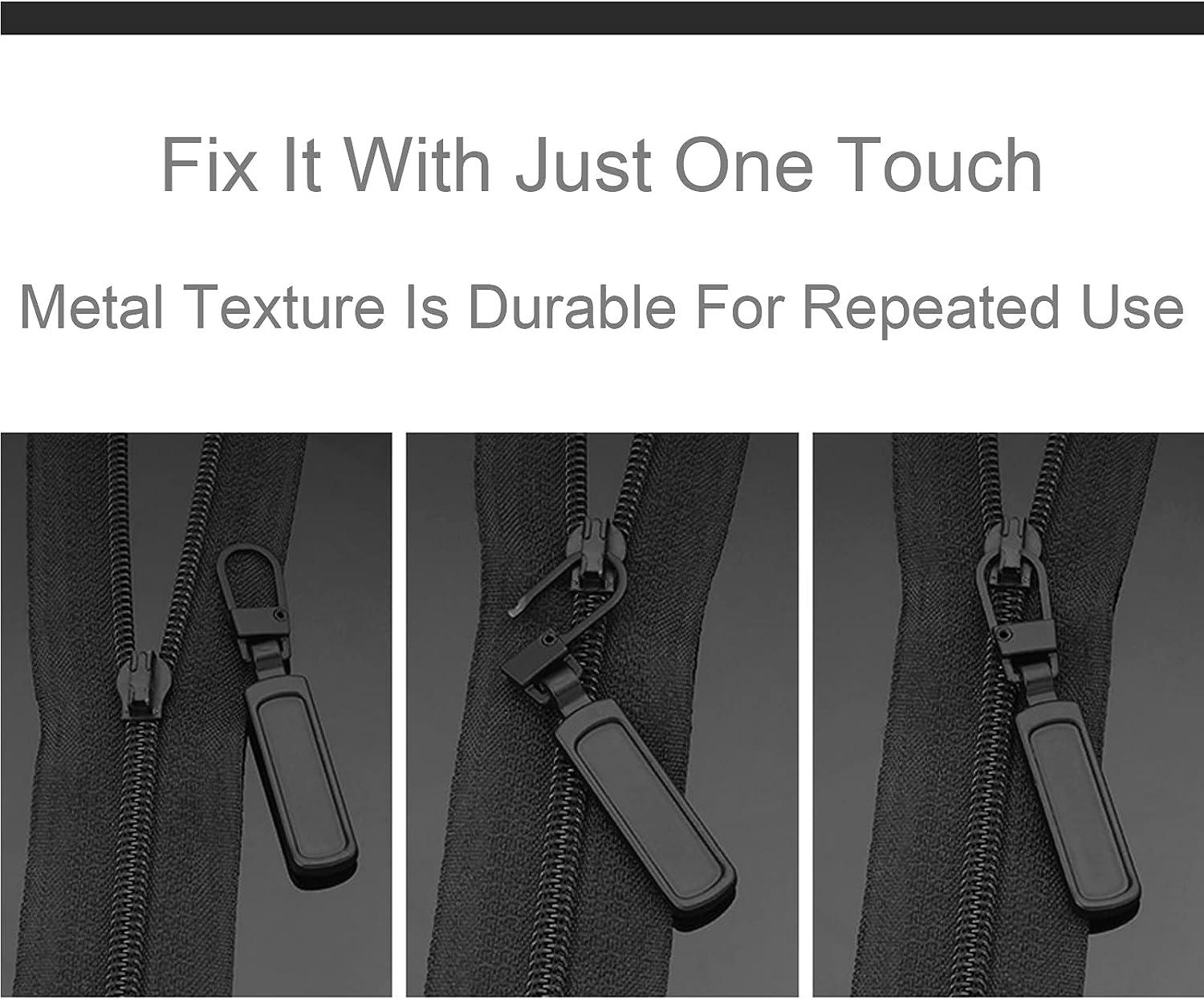 Mizeer Zipper Pull Replacement for Small Holes Zipper Detachable Zipper Tab  Repair for Clothing Jackets Boots 4pcs Black