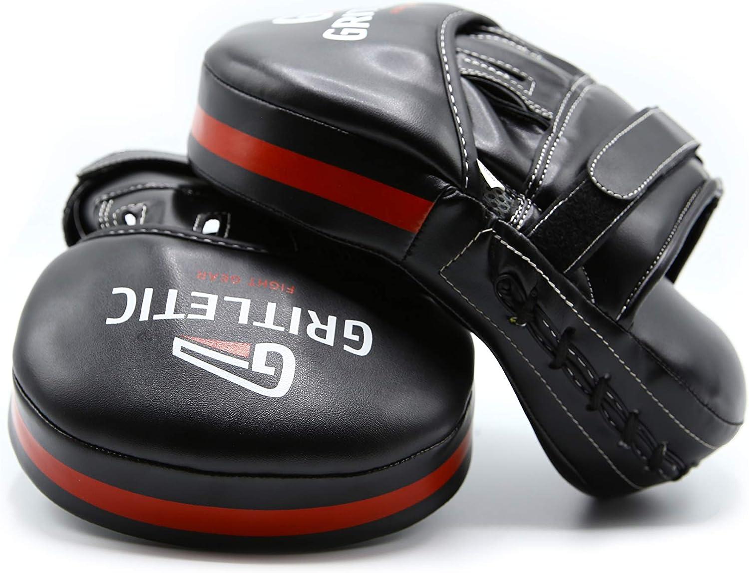 GRITLETIC Boxing Mitts-曲線調整式ムエタイパンチングボクシングパッド、男性、女性、子供向けの格闘技トレーニング器具