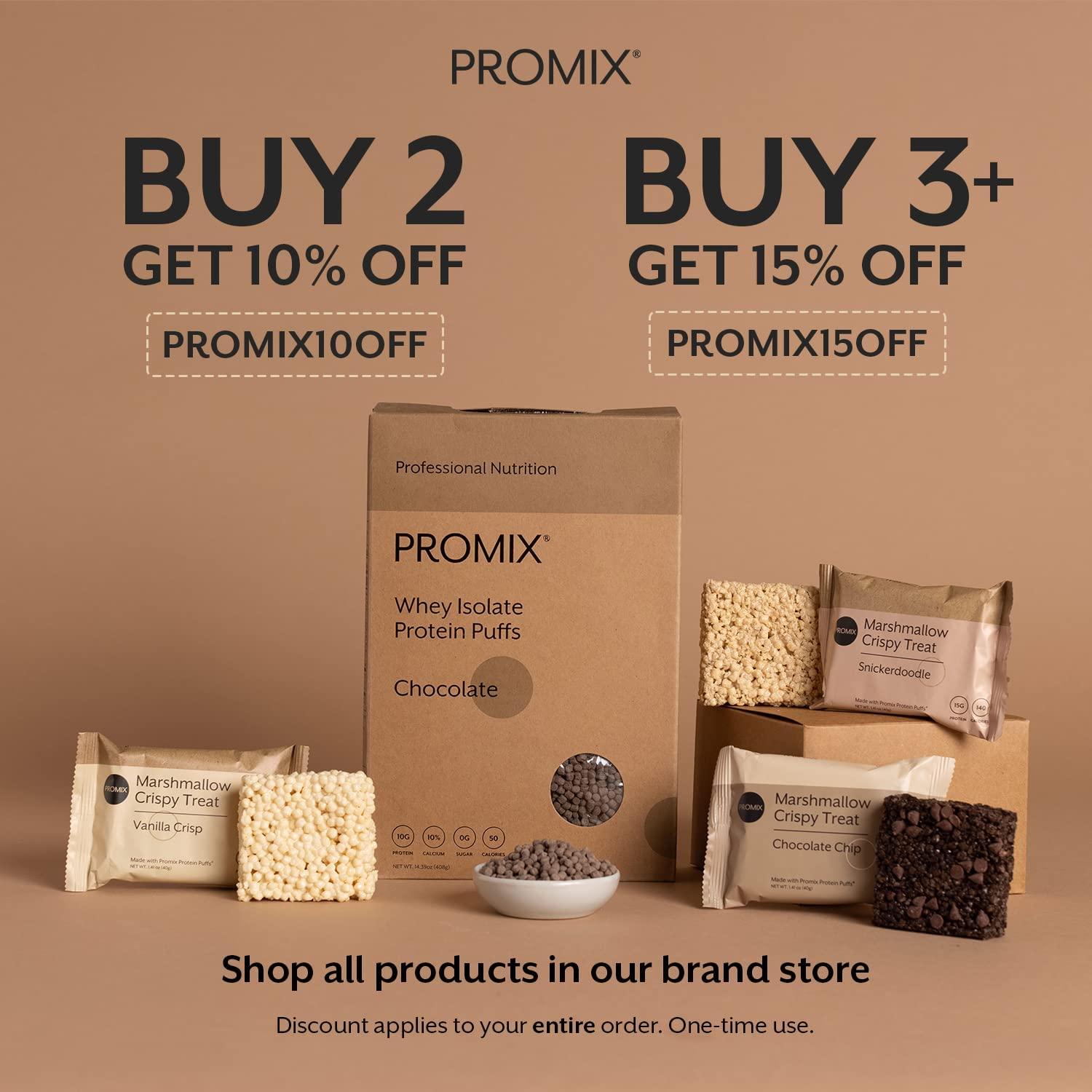 Promix Whey Isolate Protein Puffs Unflavored Crunchy & Crispy Treat