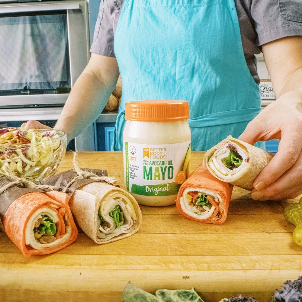 BetterBody Foods Avocado Oil Mayonnaise, NonGMO Mayo Spread Made with