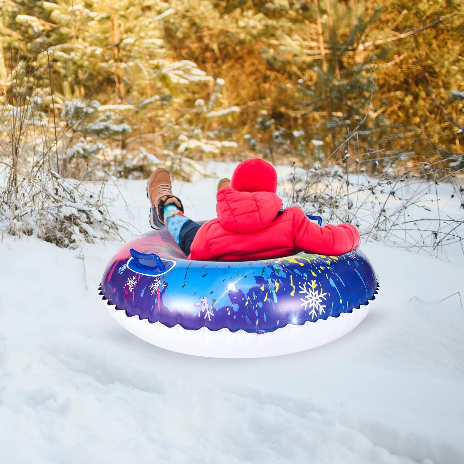 BESPORTBLE Inflatable Ski Ring Inflatable Water Slide Sledding Snow Tool Winter Snow Tube Adult Toy for Winter Thickened Snow Tube Snow Tube Sled Cute China Snow Tube Practical Inflatable Hard Bottom Snow Ring Tube