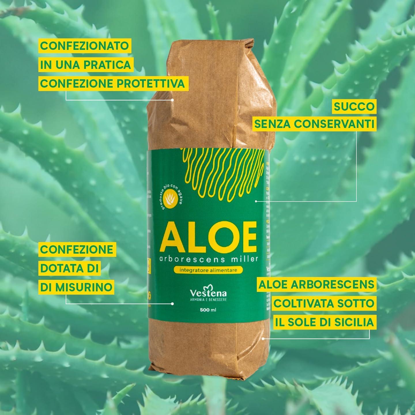 Aloe ARBORESCENS Miller with Agave 100% Vegan 100% Fresh 100% BIO Recipe  bio by Father Romano Zago | Buy Now with Express International Delivery |  GoSupps.com