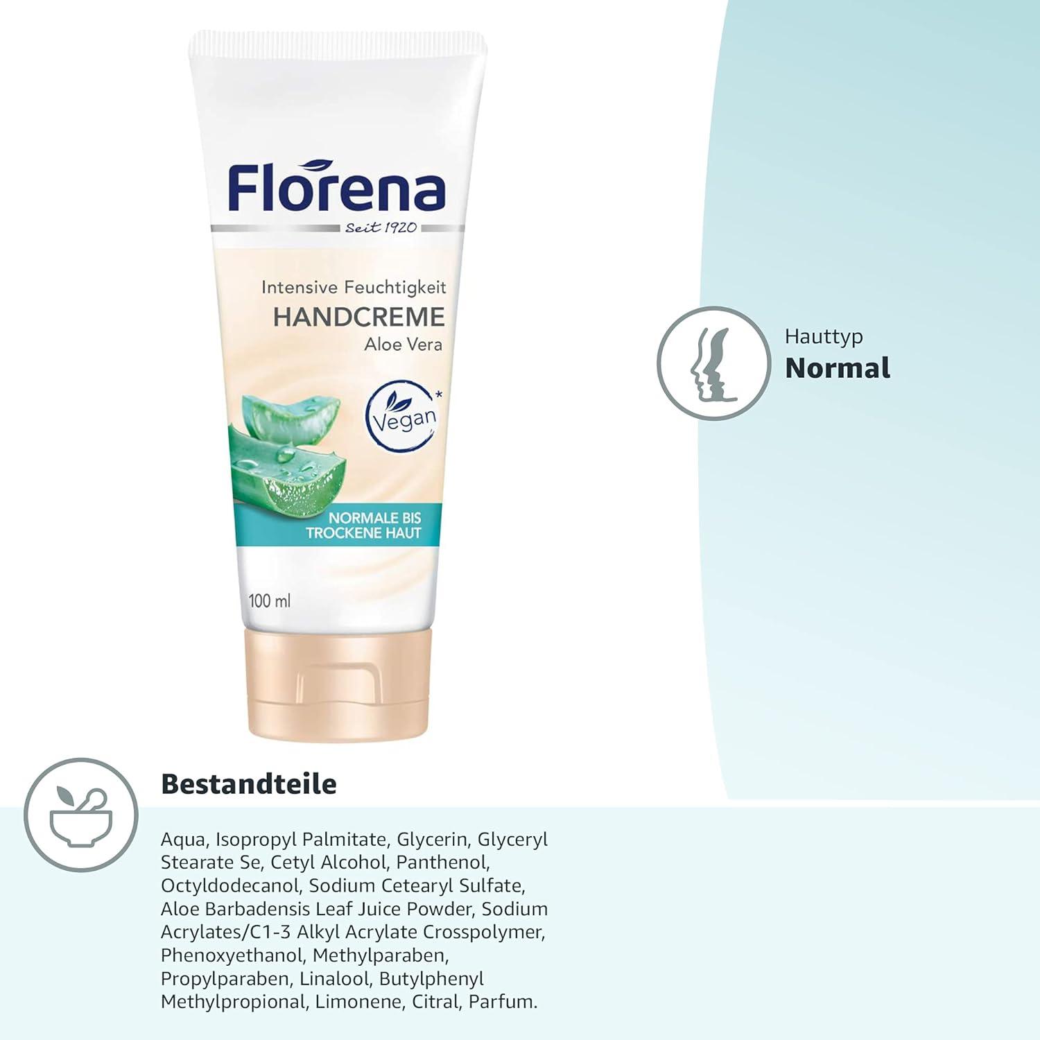Buy Florena Organic Aloe Vera Hand Cream - 100ml (1 Pack) | International  Shipping Available | Buy Now with Express International Delivery |  GoSupps.com