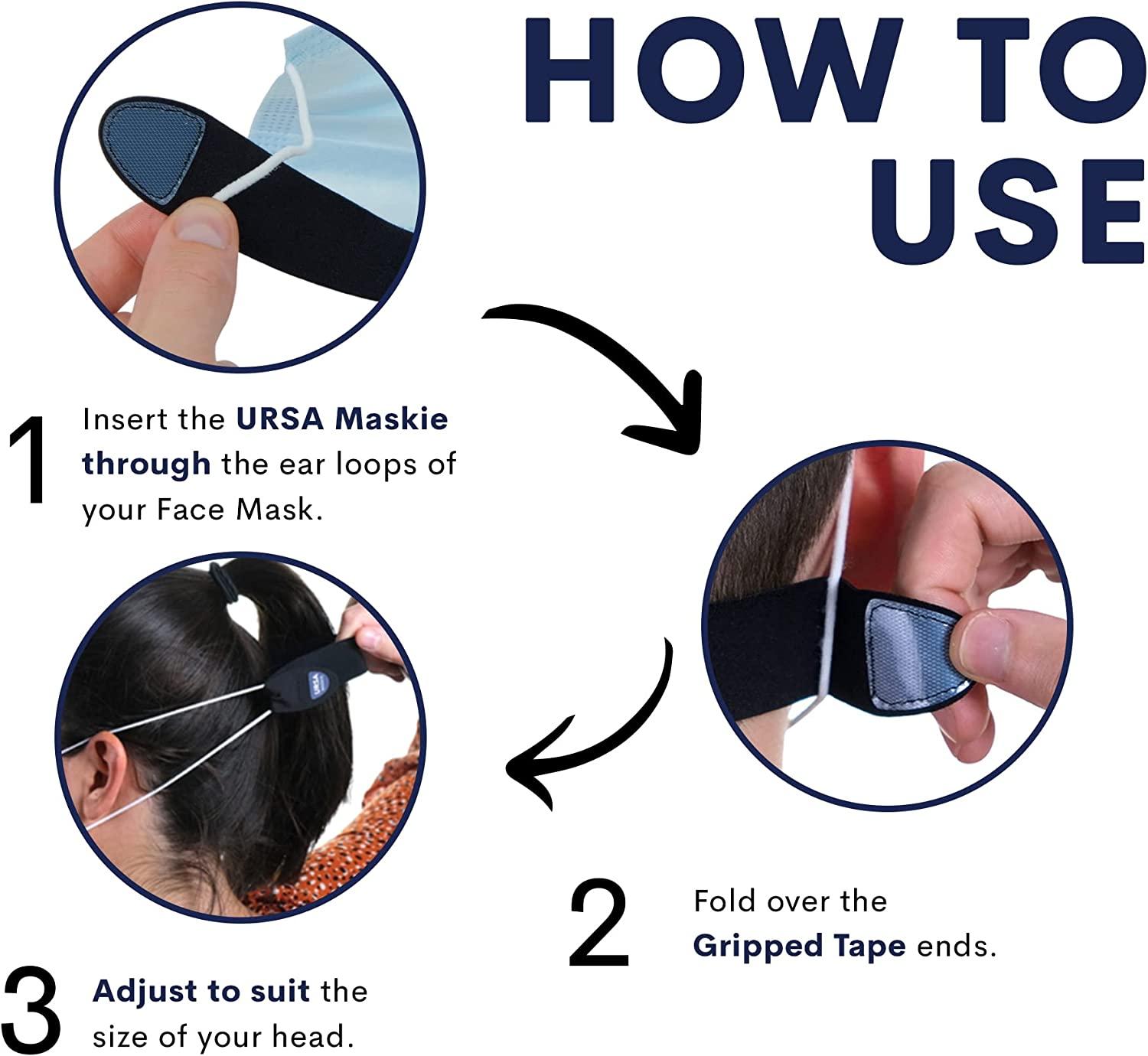 Maskie Face Mask Holder, UltraLight and Breathable Mask Ear Saver with