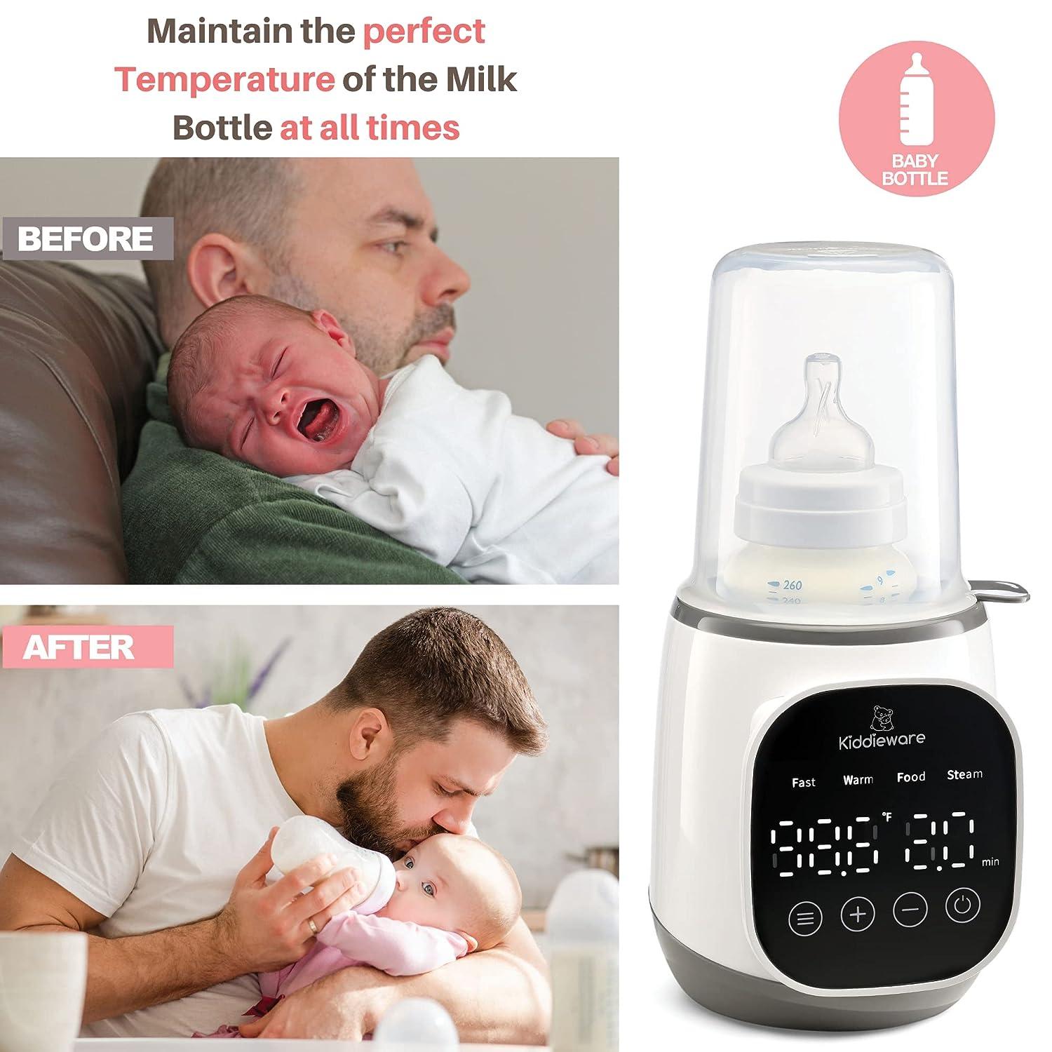 Baby Bottle Warmer, 5-in-1 Fast Baby Milk Warmer for Breastmilk or Formula  Bottle Warmer Milk Warmer with 3 Shaking Modes/Keep