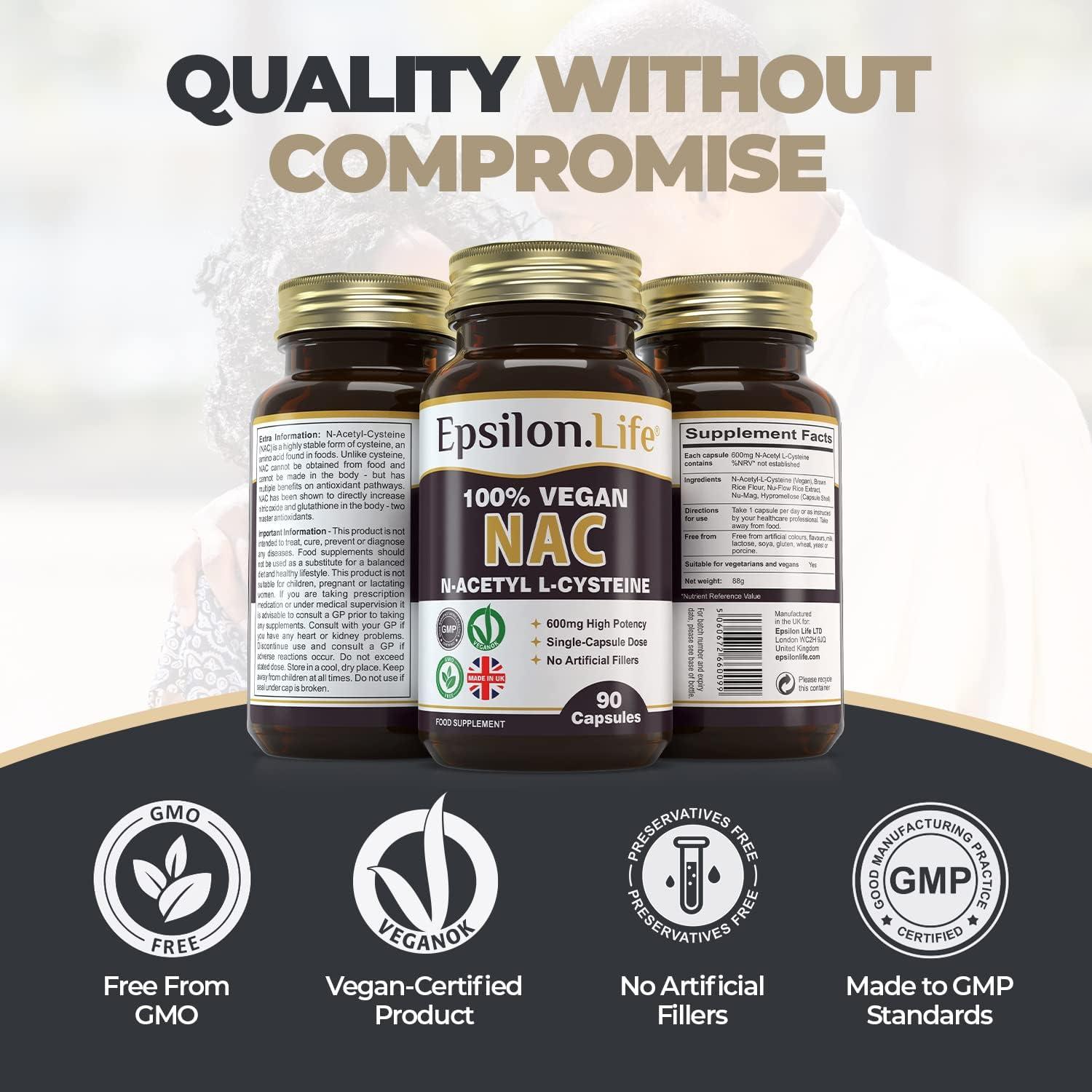 NAC 600mg Vegan Supplement NAcetylCysteine Nutritional Supplements