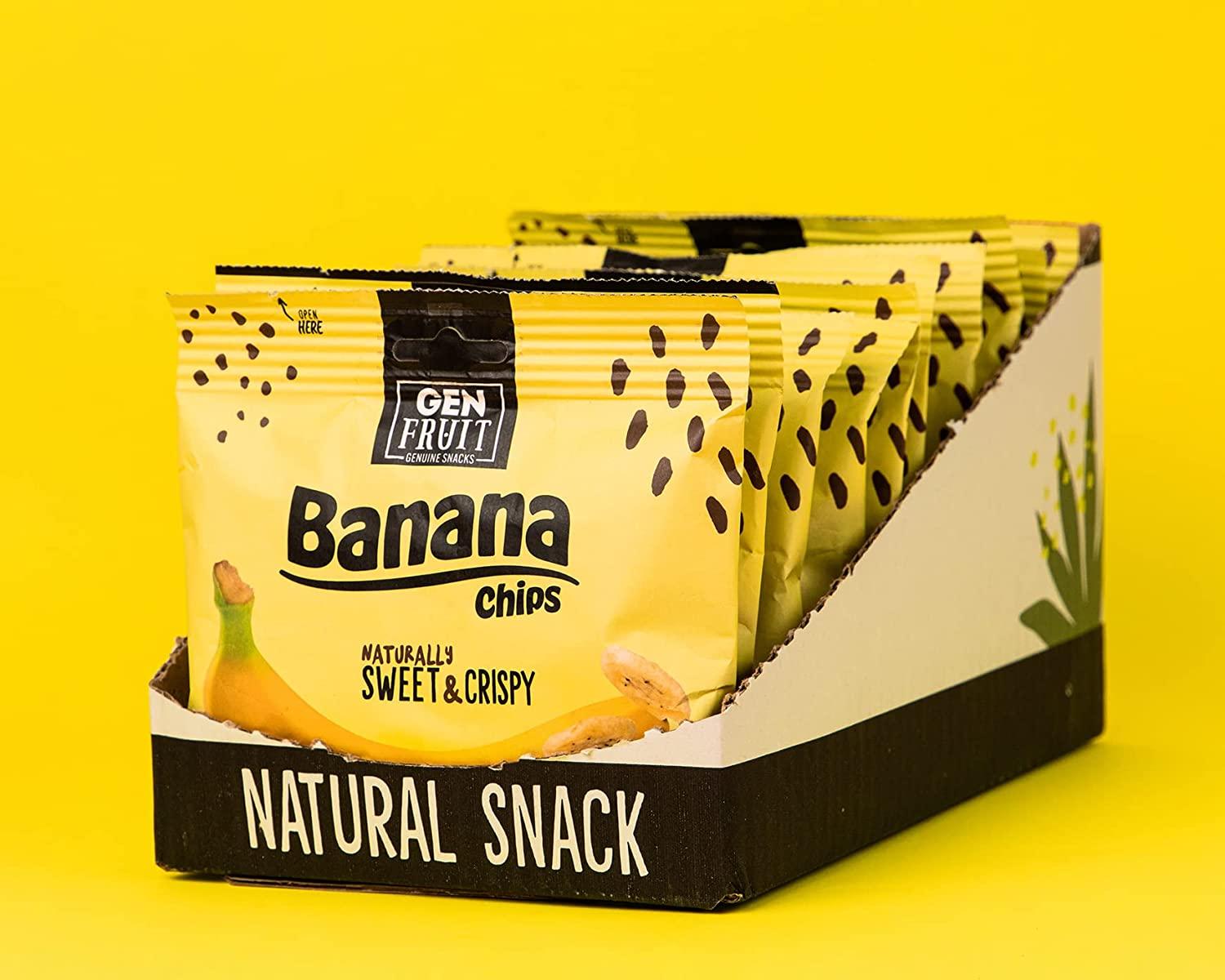 GenFruit Banana Chips Original Flavor Unsweetened, Dried Banana