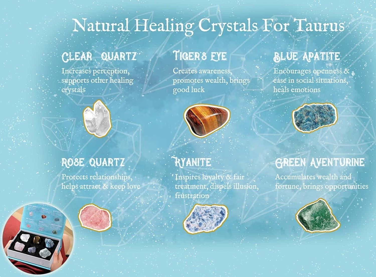 Faivykyd Taurus Birthday Crystals Gift Set Zodiac Birthstone