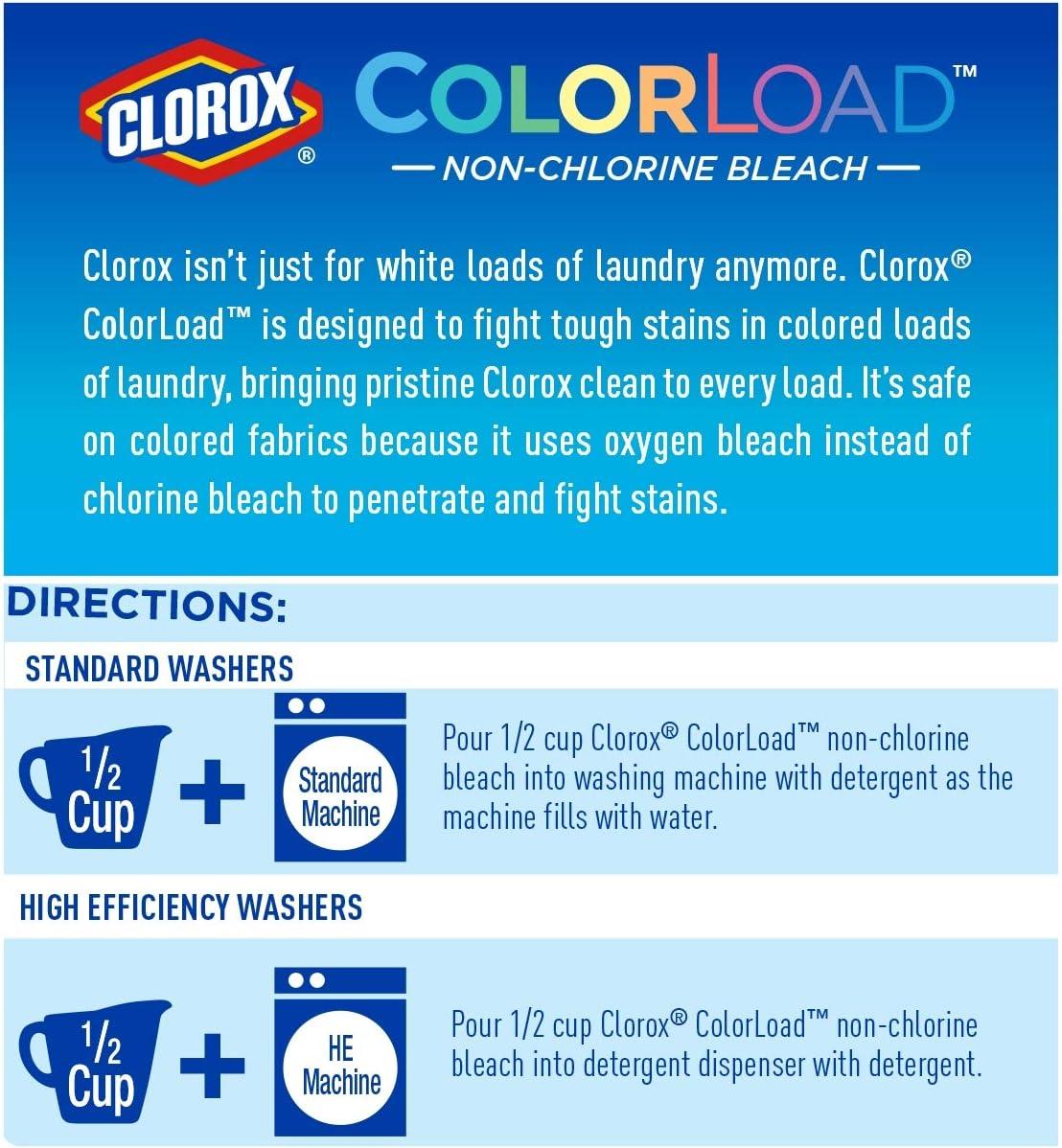 Clorox Colorload NonChlorine Bleach, 60 Oz Bottle, 60 Fl Oz