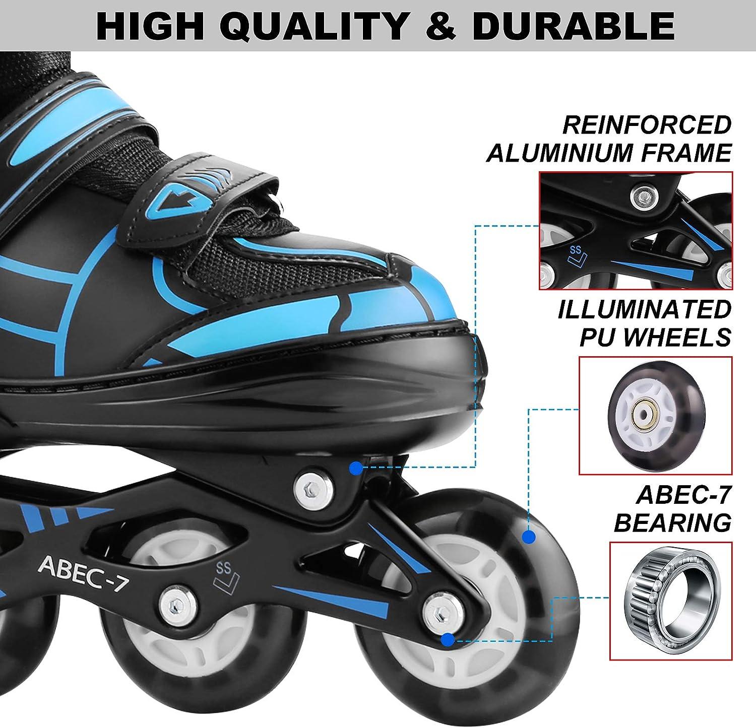 Hikole Inline Skate for Girls Boys Kids and Adult Women Adjustable