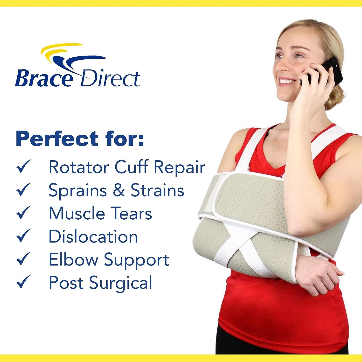 Brace Direct Adjustable Foam Arm Sling Shoulder Immobilizer Use