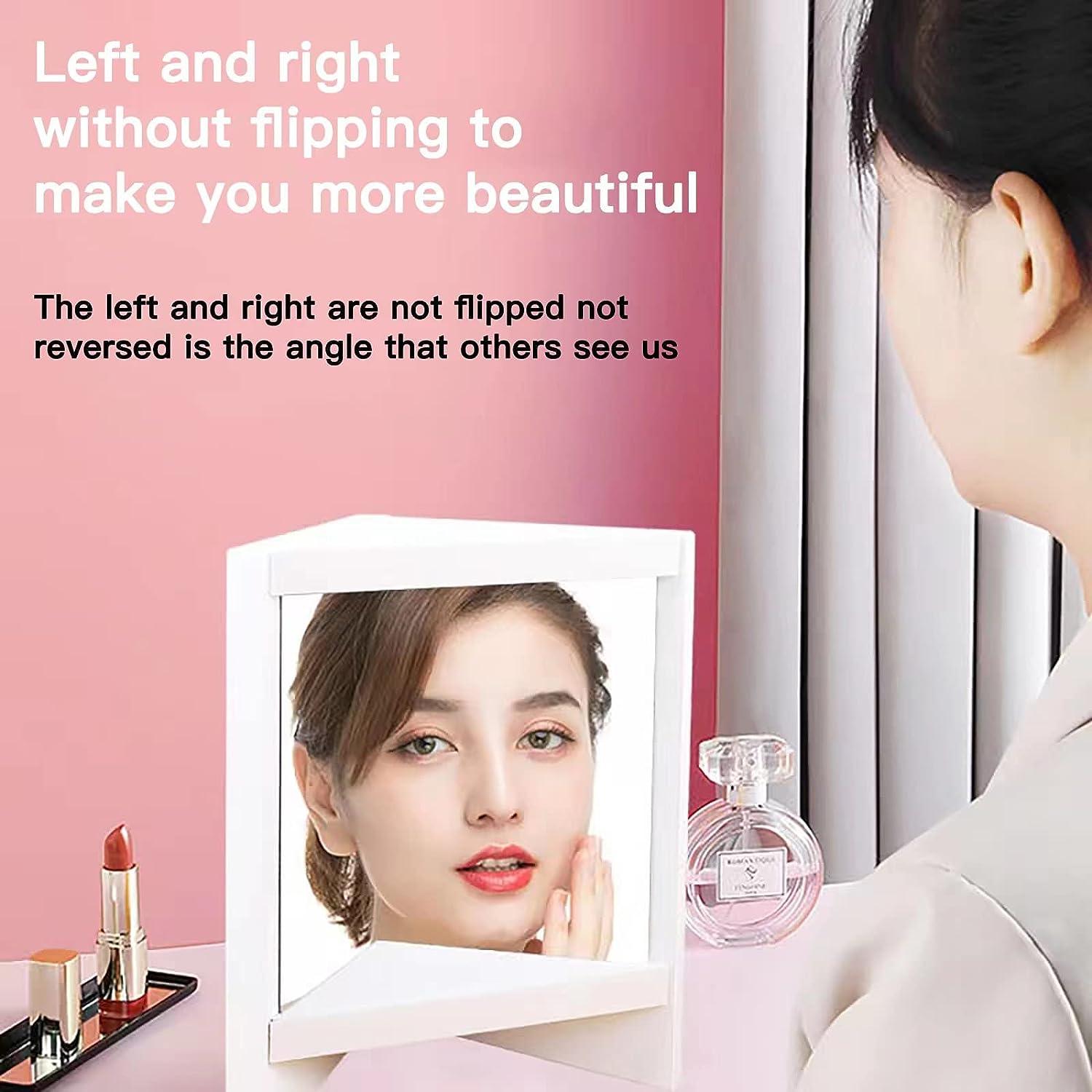 GORS NonMirror Makeup Mirror True Reflection without Reversal (White)