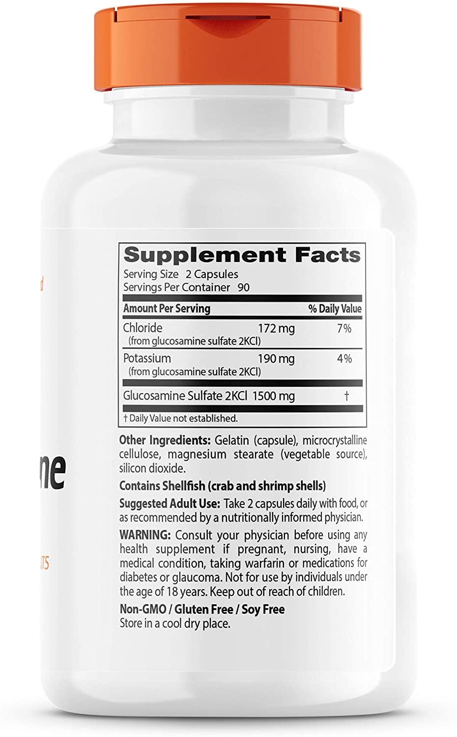 Doctor's Best Glucosamine Sulfate 750 mg 180 Capsules