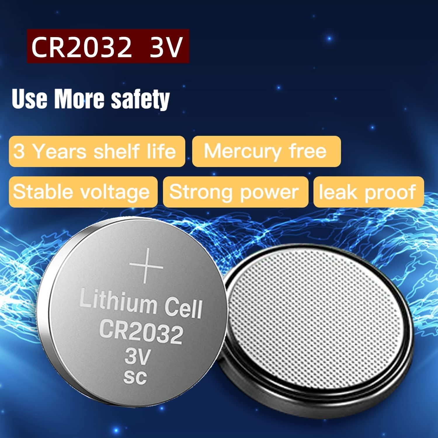 50 pcs Pack - CR2032 Battery 3v Lithium Button Cell Coin 2032 Battery  Nightkonic