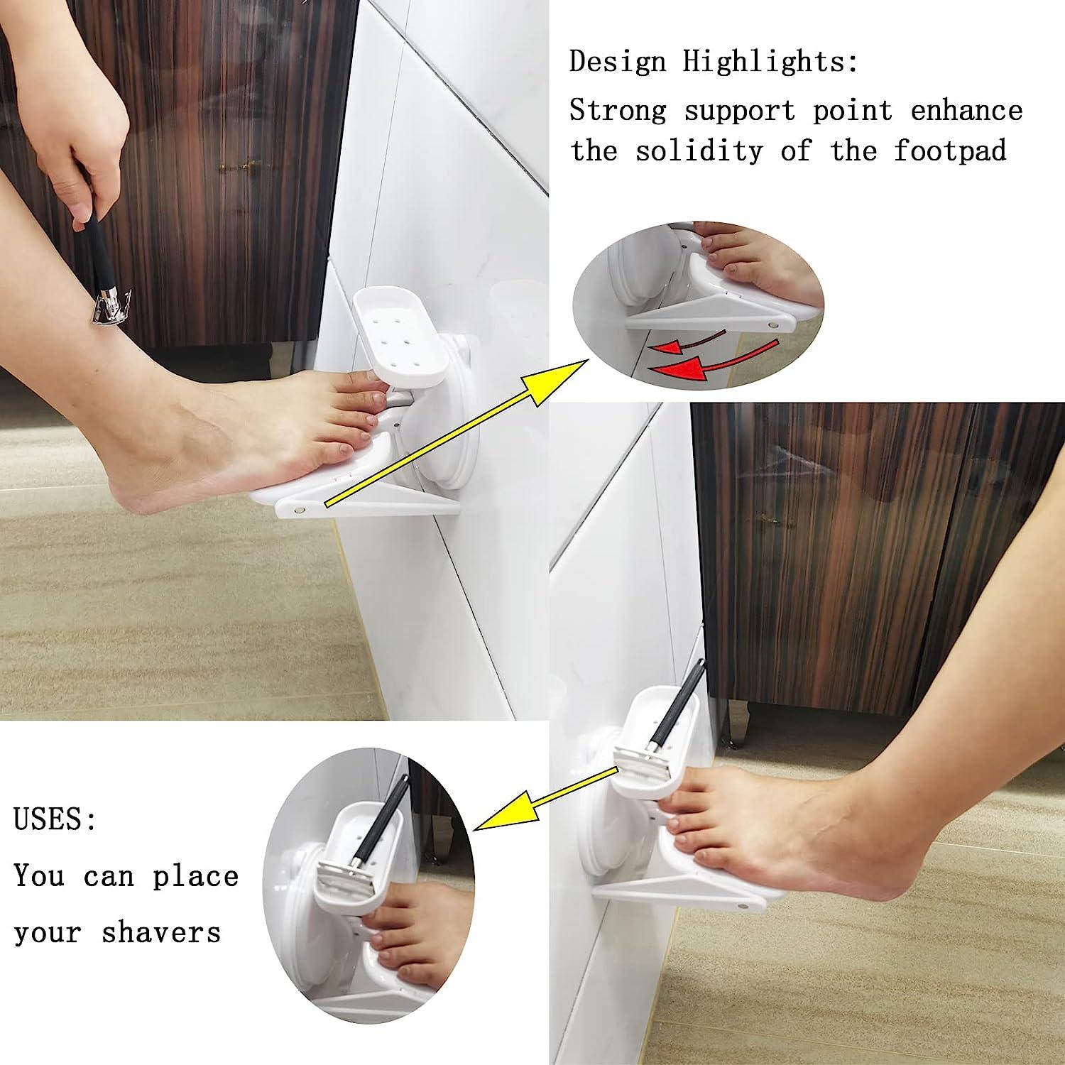 Shower Foot Rest,Shower Foot Rest for Shaving Legs Upgrade Attach Soap