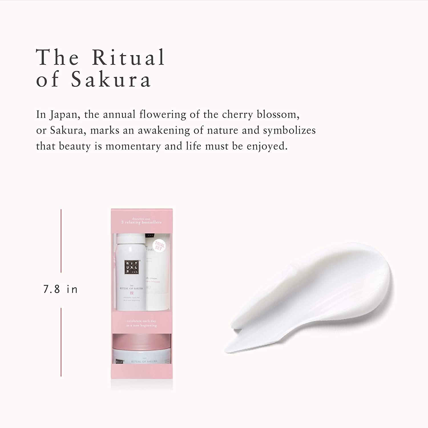 RITUALS Sakura Renewing Discovery Set - Foaming Shower Gel, Body Scrub &  Body Cream with Rice Milk & Cherry Blossom