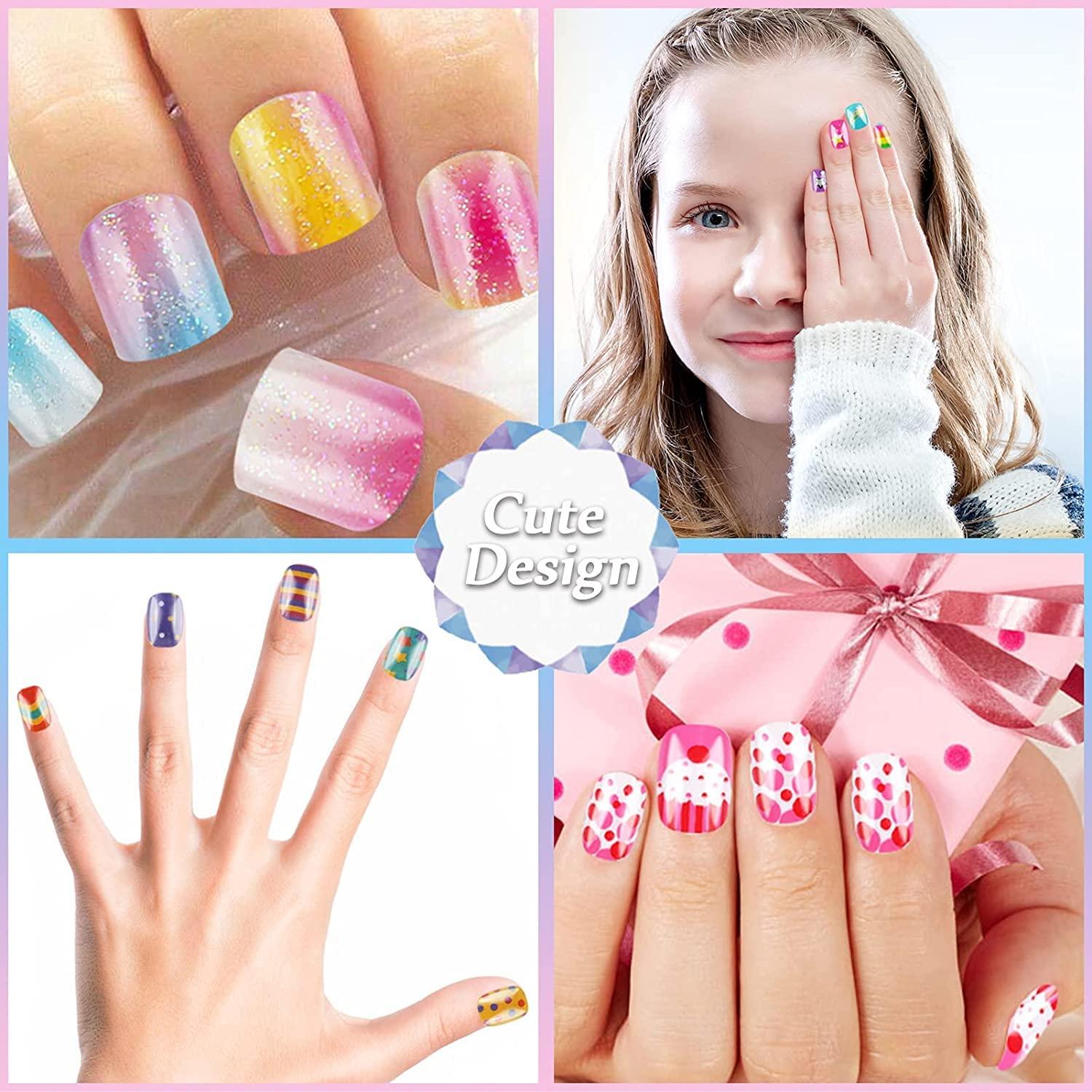 9 Fun Smiley Face Nails You Could Have Today - Emerlyn Closet | Blue acrylic  nails, Kids nail designs, Nails for kids