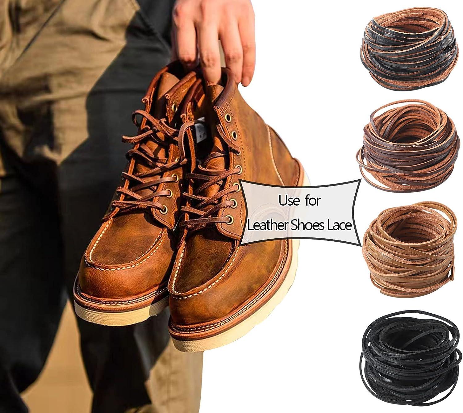Picheng 3mm Flat Genuine Leather Cord, 5Yards Strip Cord Braiding String  Very Suitable for Jewelry Making, Leather Shoe Lace, Garden  Tools,Toys,Woven Bags,DIY Crafts Projects (Light Brown)