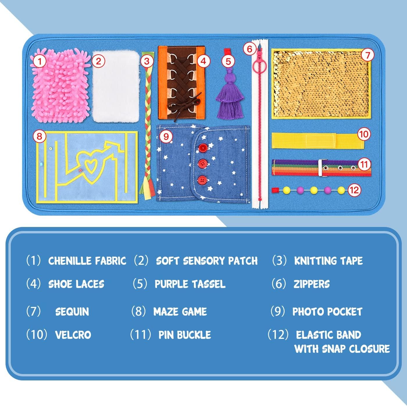 KUMUNI Fidget Blanket, Dementia Activities for Seniors, Alzheimer's