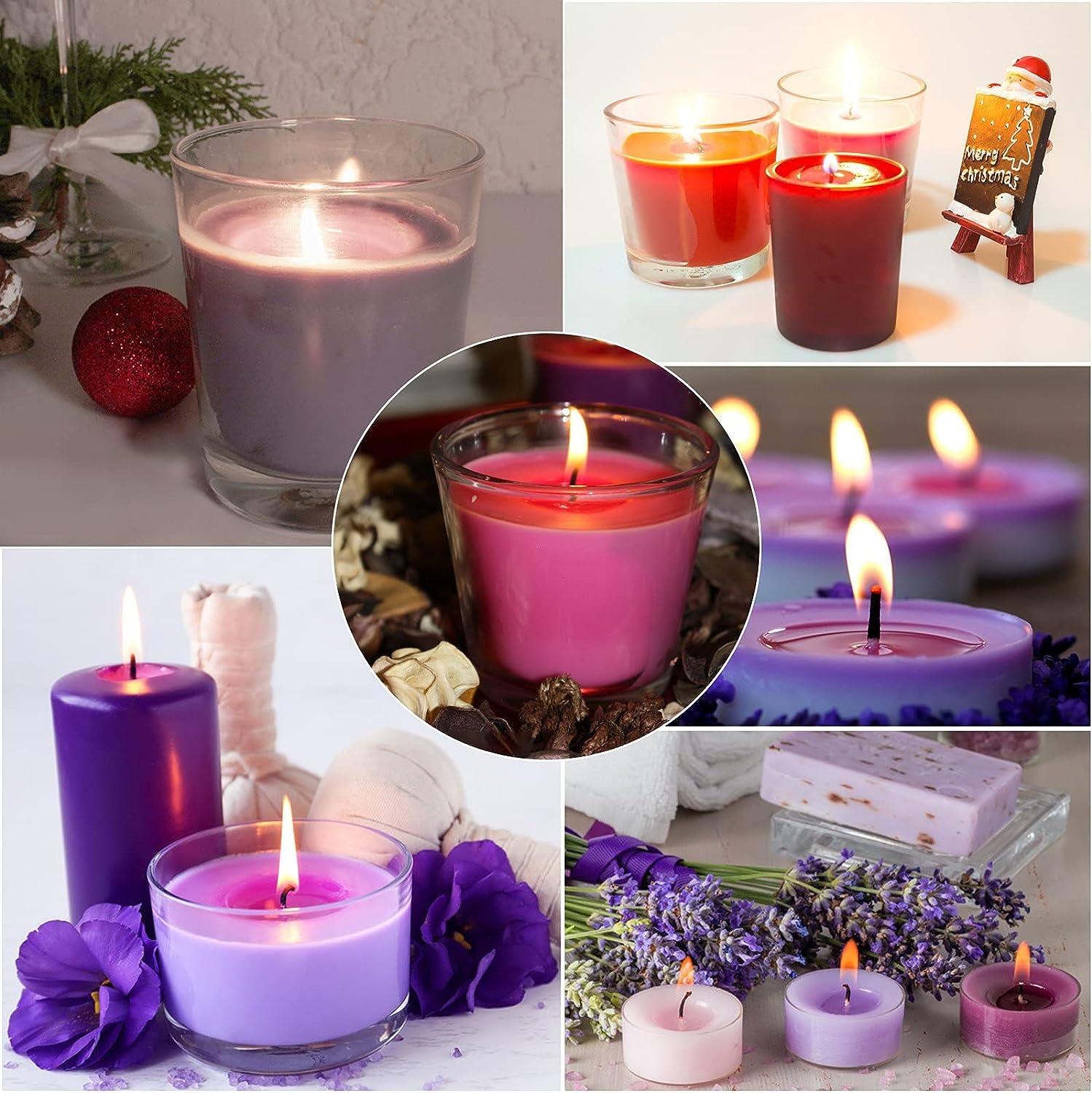 JBEIY Candle Dye Candle Wax Dye 16 Popular Colors Candle Coloring Dye with  20 Wicks and Wick Stickers for Candle Making 16 Colors