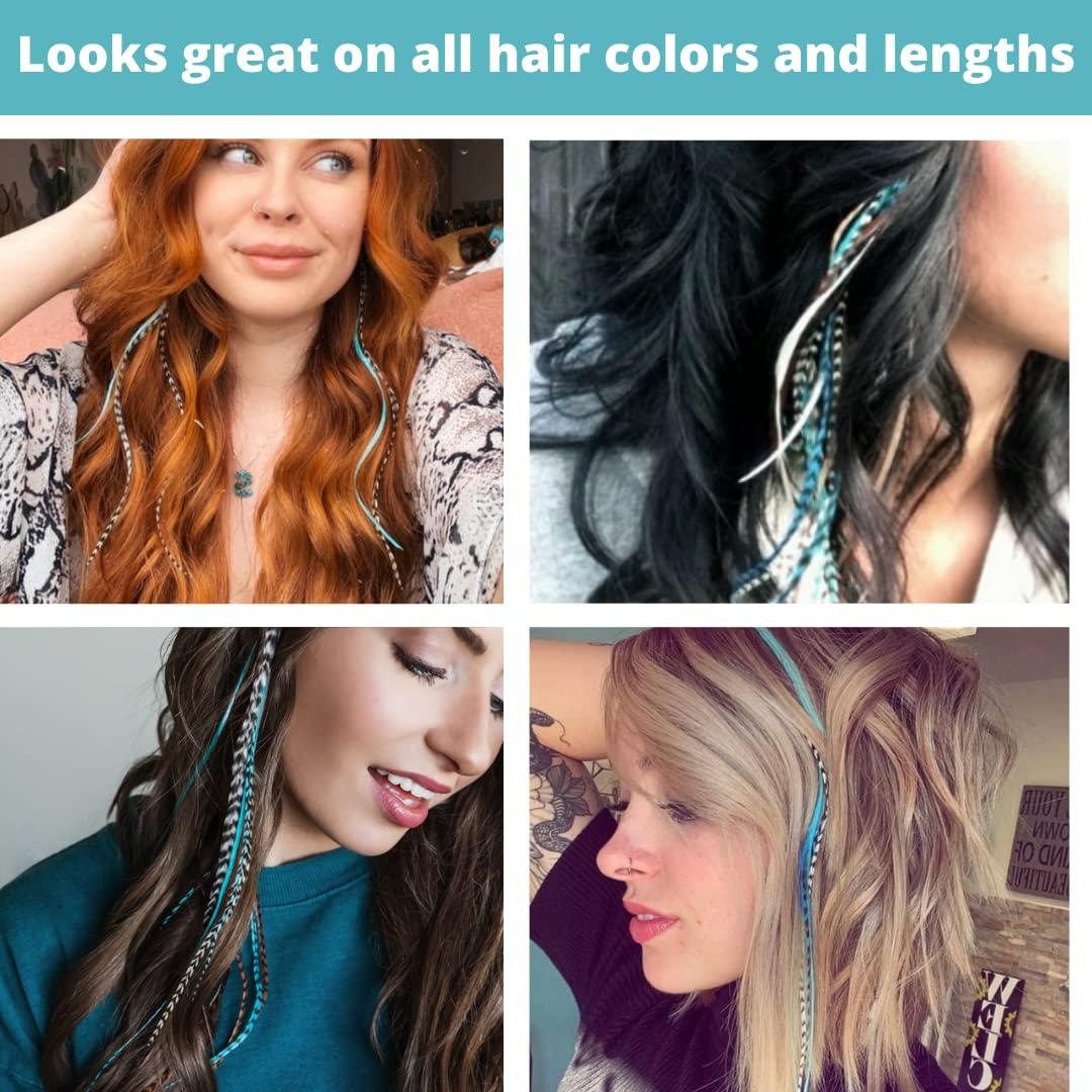 Feather Extension Style Guide : Looks for Long Hair – One Fine Day Feathers