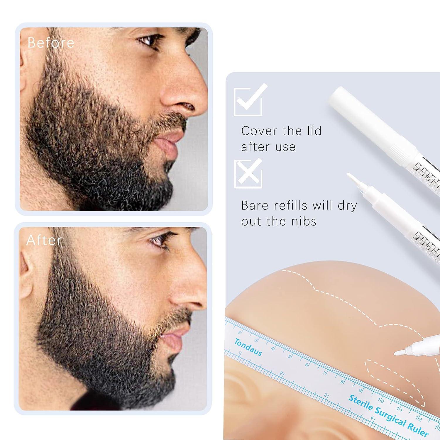 Barber Pencil Set: 8 Microblading Marker Pens with Removal Pen, Ruler ...