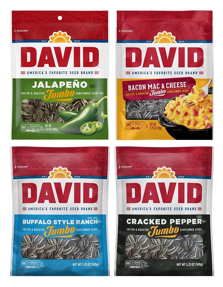 Sunflower Seeds Variety Pack 4 Exciting Flavors 5.25 Ounce Each 1 Bag per Flavor 4 Exciting 5.25