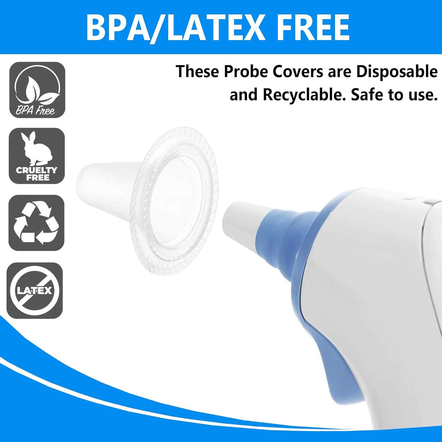 200 Pack Disposable Ear Thermometer Probe Covers Heavy Duty Refill