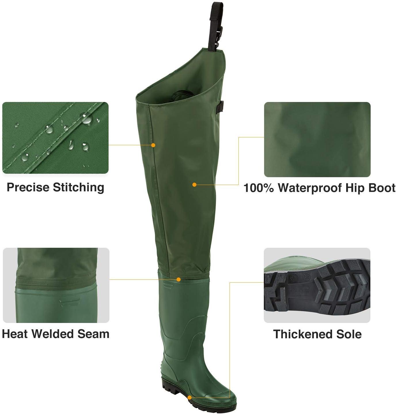 TIDEWE Hip Wader, Lightweight Hip Boot for Men and Women, 2-Ply