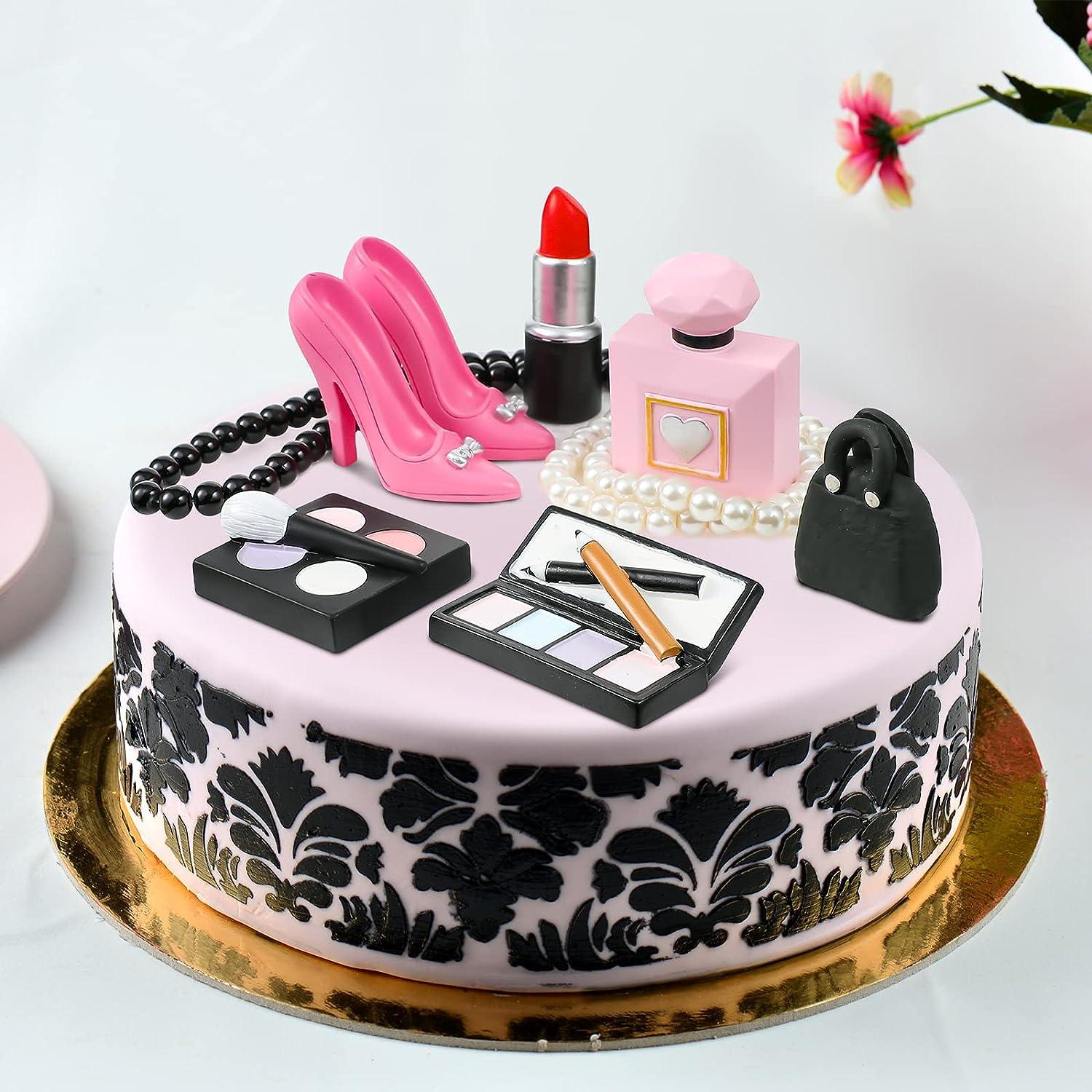 10 Pcs Makeup Cake Topper Cosmetics Birthday Makeup Cake Decorations 3D  Resin Bridal Shower Cake Topper Lipstick Perfume Eye Shadow Blush Spa Theme  Party Supplies for Girls Women Makeup Birthday Party
