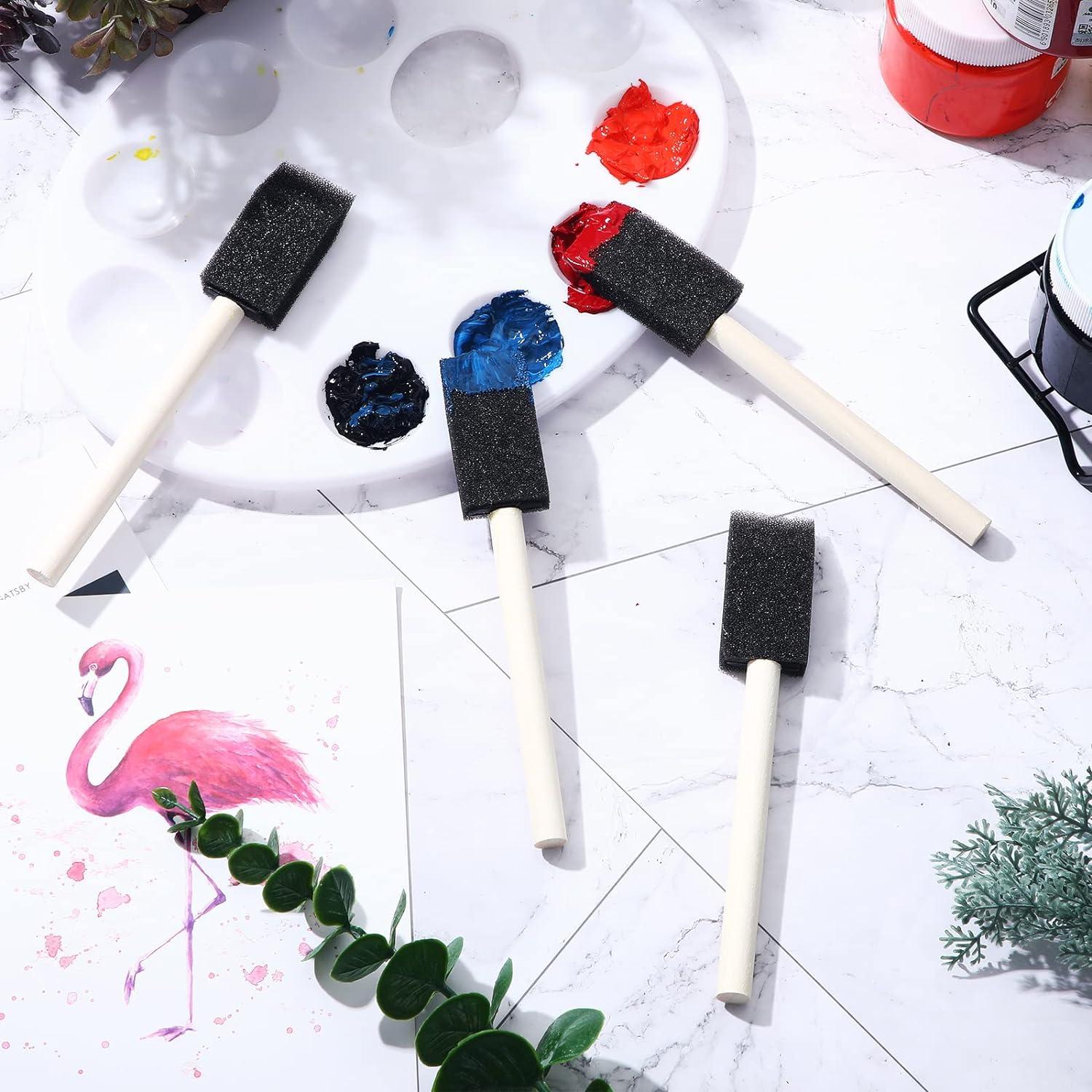 200 Pack Foam Brush Bulk Foam Paint Brushes Sponge Black Foam Brushes