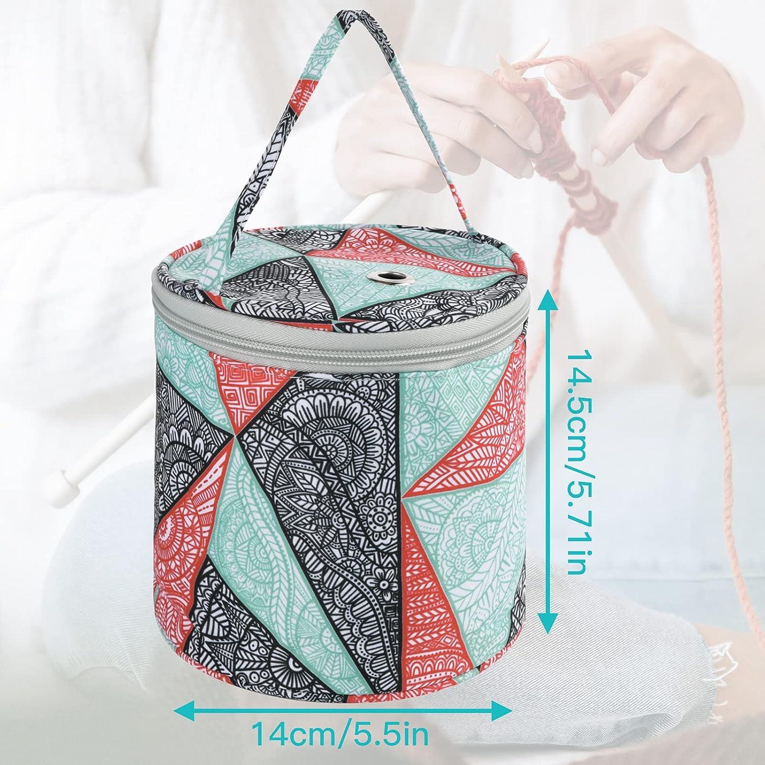 Small Yarn Storage Bags Portable Knitting Bag Case Organizer Crochet Thread  Sewing Accessories Storage Tote Bag for Carry Crochet Hooks,Short Knitting  Needle,Skein Yarn,Knitting Crochet Supplies (Gec)