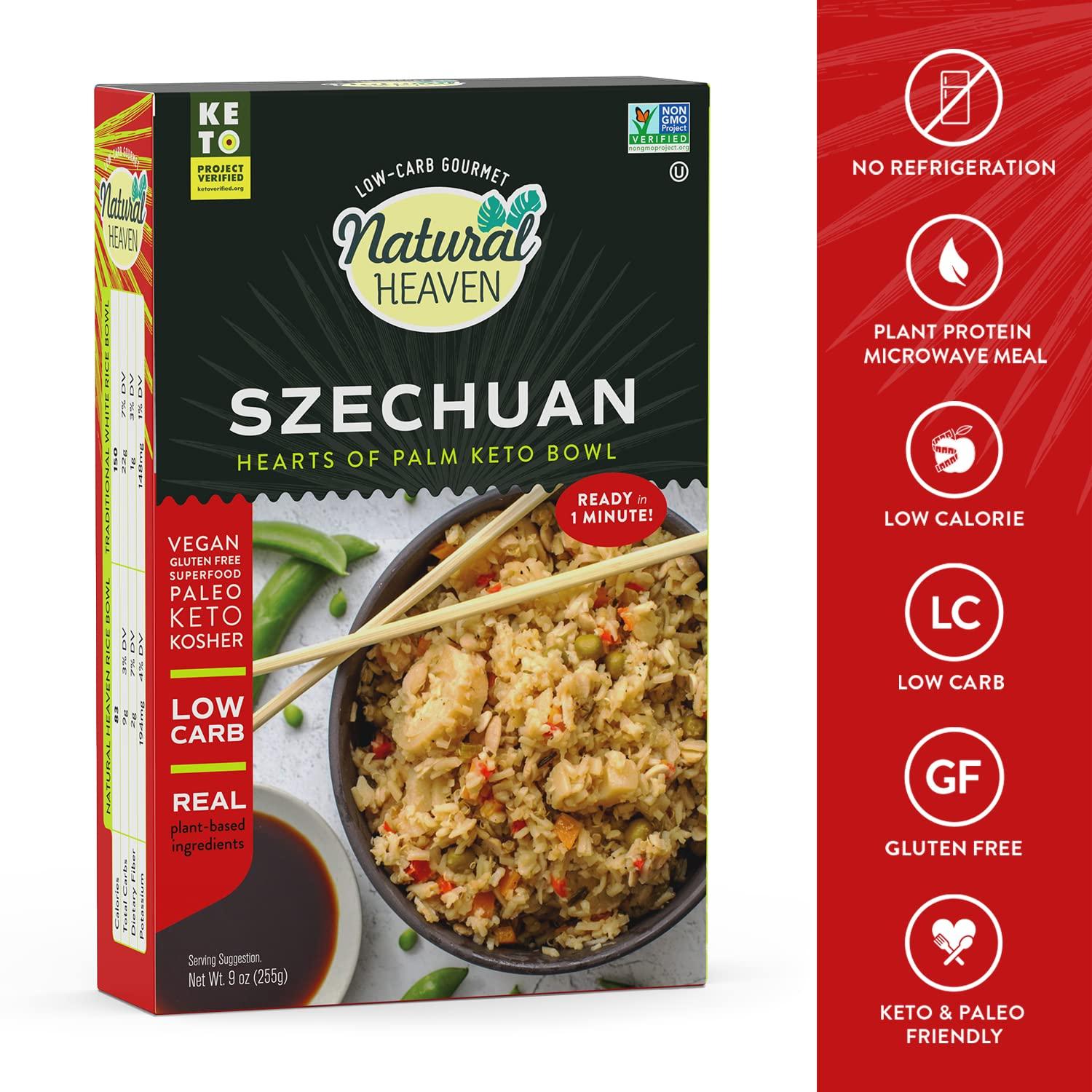 Natural Heaven Hearts of Palm Ready Meals Szechuan Flavor, Low Calorie