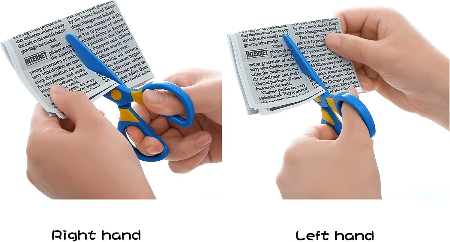 Plastic Safety Scissors, Toddlers Training Scissors, Pre-school Training  Scissors and Offices Scissors Kids Paper-Cut (3pcs &Paper Cutting)