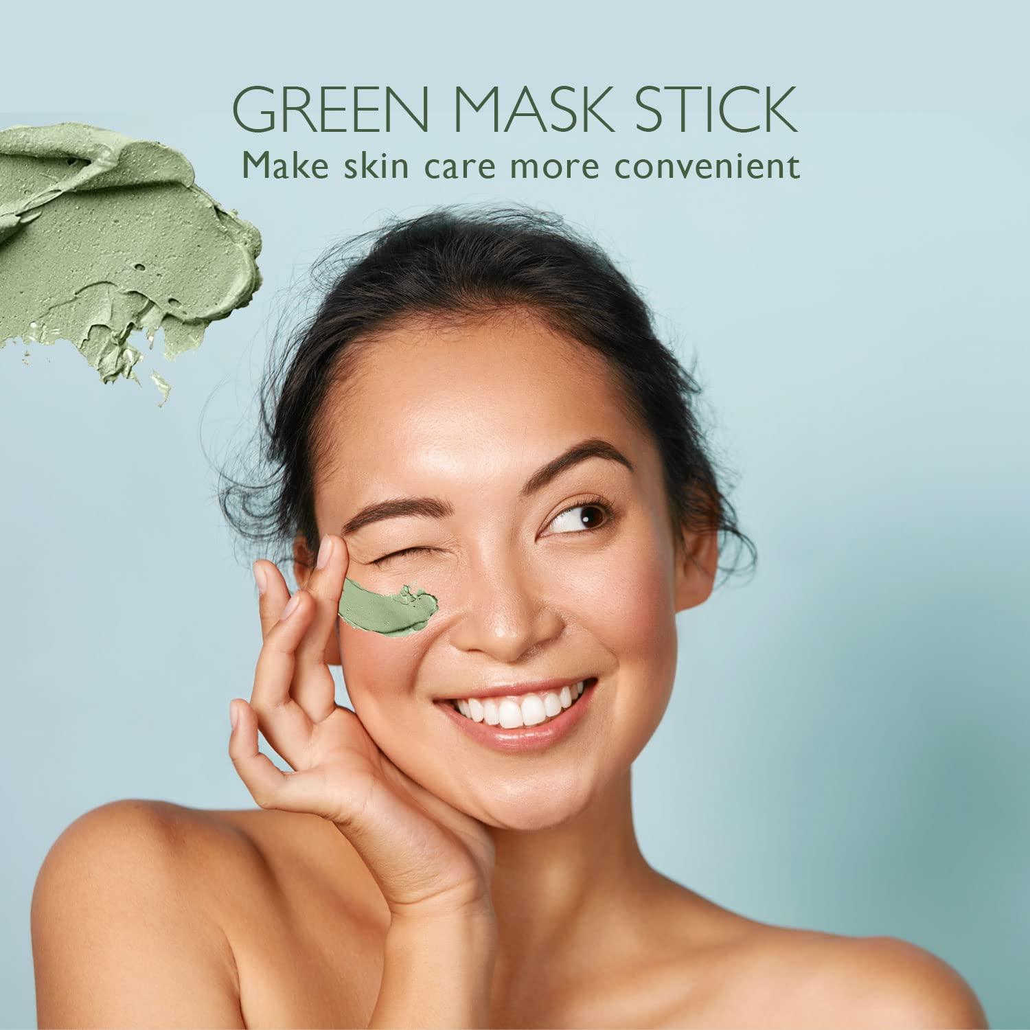 Green Tea Mask Stick for Face(2PCS), Blackhead Remover, Deep Pore