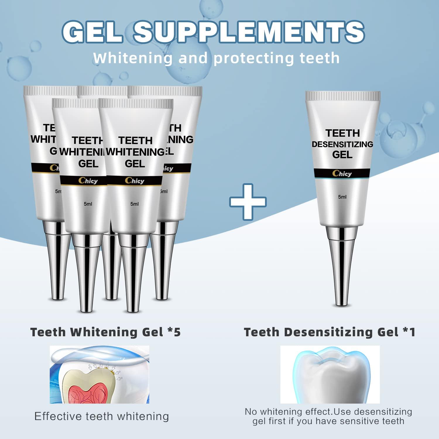 Teeth Whitening Kit with LED Light Accelerator at Home, with New