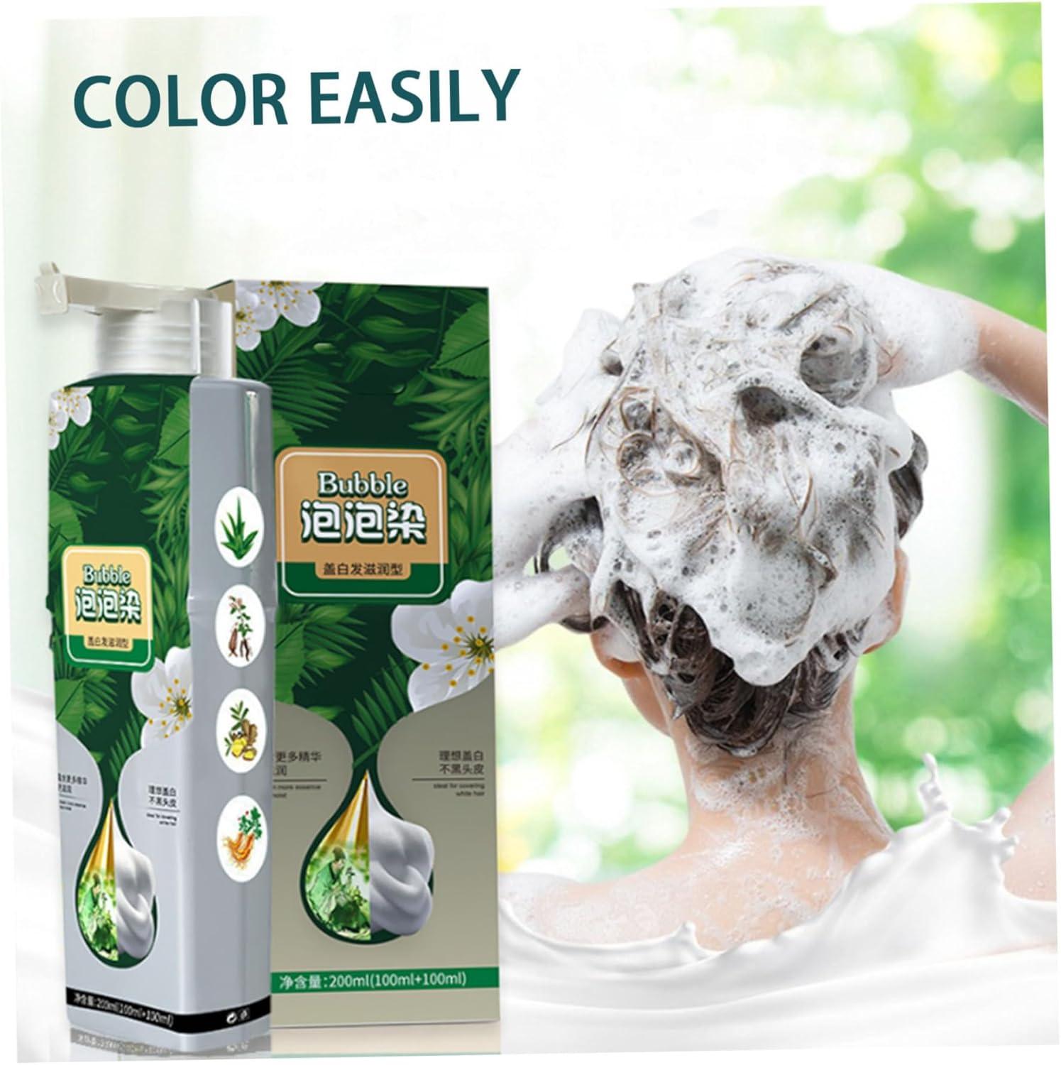 Natural Plant Hair Dye 100ml Bubble Plant Hair Dye Plant Based Hair Dye for  Gray Hair Coverage Hair Color for Hair Dyeing Cream Gentle Safe Brown Hair  ...