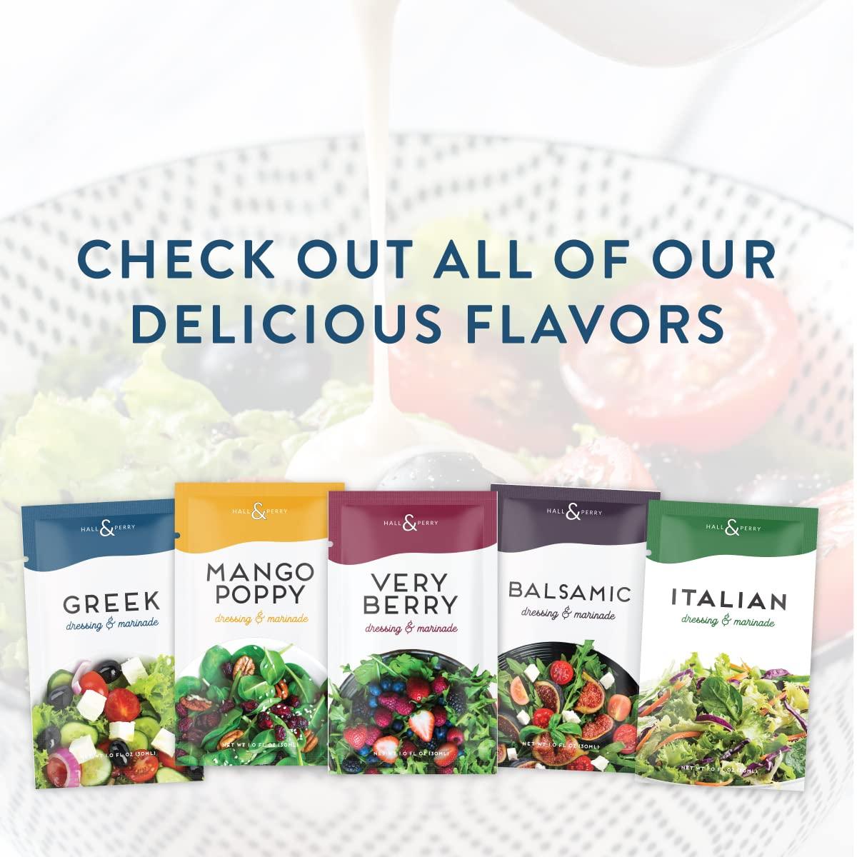 Hall & Perry Low Calorie, Low Fat, Keto Friendly Salad Dressing Greek