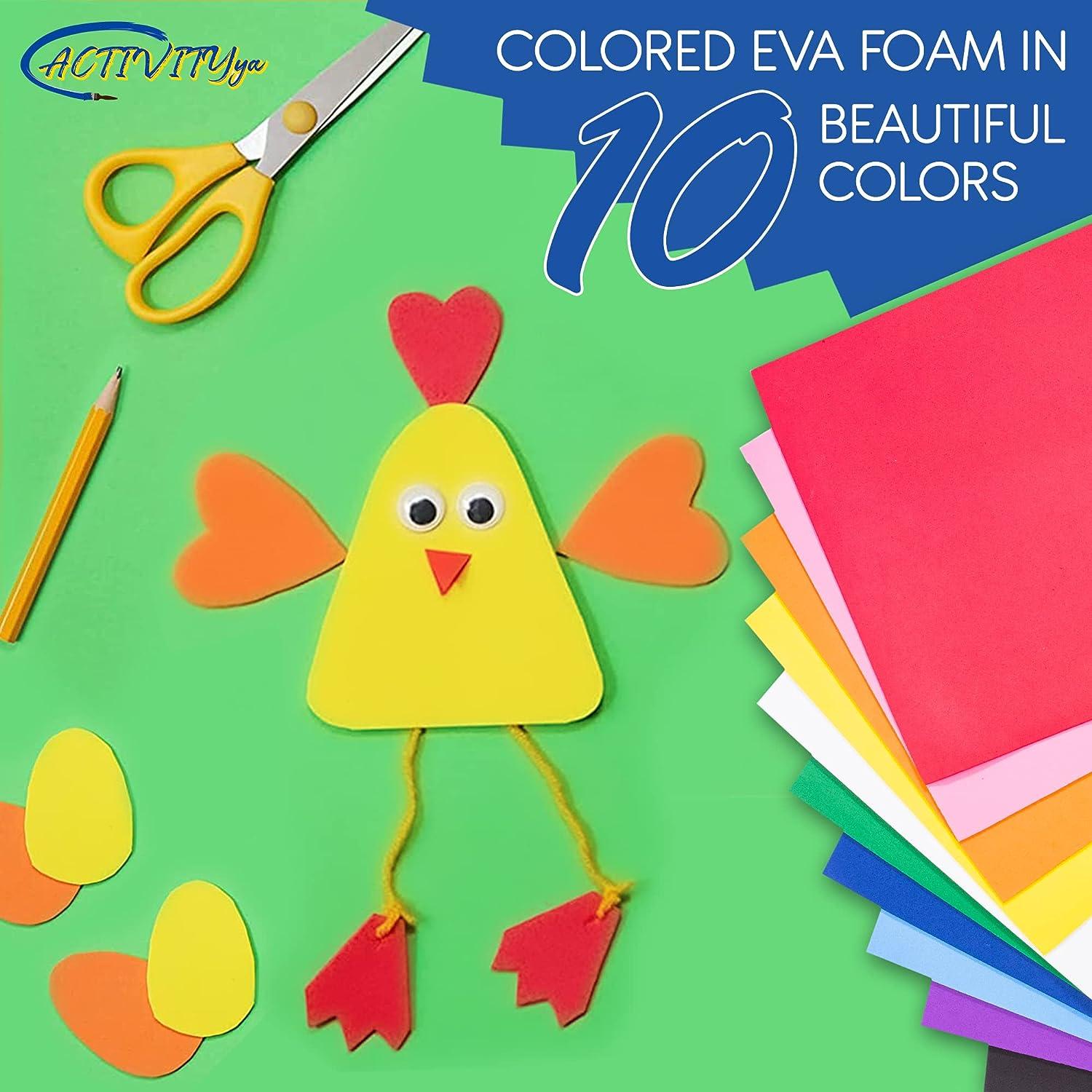 EVA Foam Sheets 9 x 12 Inch 10 Colors 2mm Thick Handicraft Foam Paper for  Arts and Crafts by ACTIVITYya - 10 Sheets ASSORTED