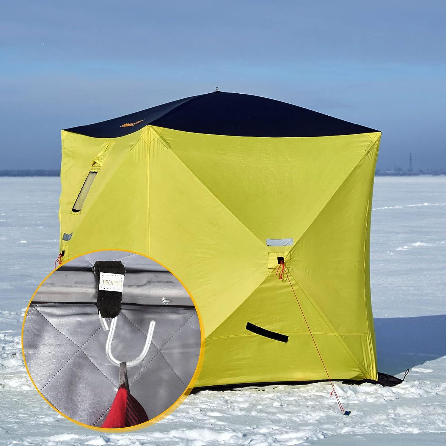 5 Pcs Ice Fishing Shelter Hooks - Heavy Duty Stainless Steel Hangers For Coats, Gear In Tents & Blinds