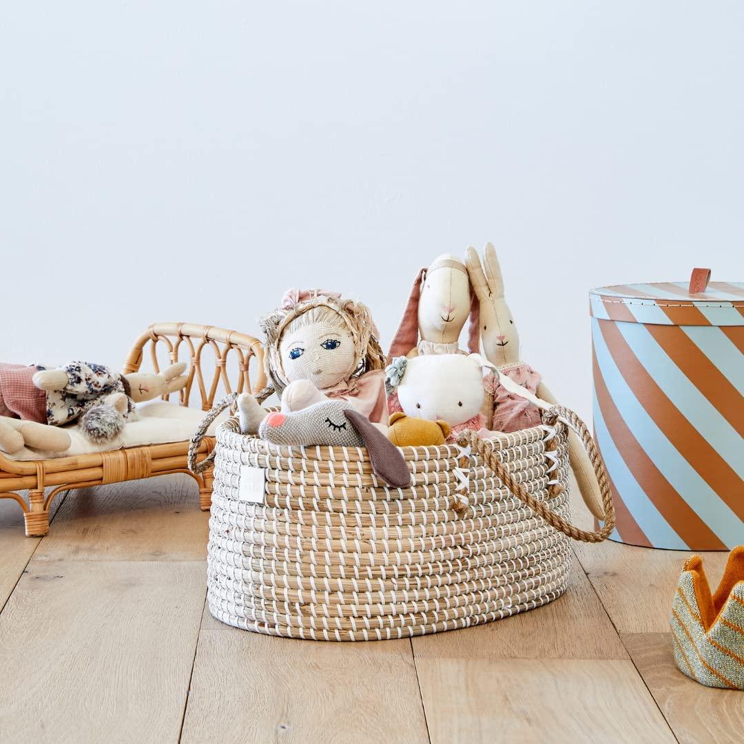 BEBE BASK Baby Diaper Caddy Organizer Handmade Organic Seagrass