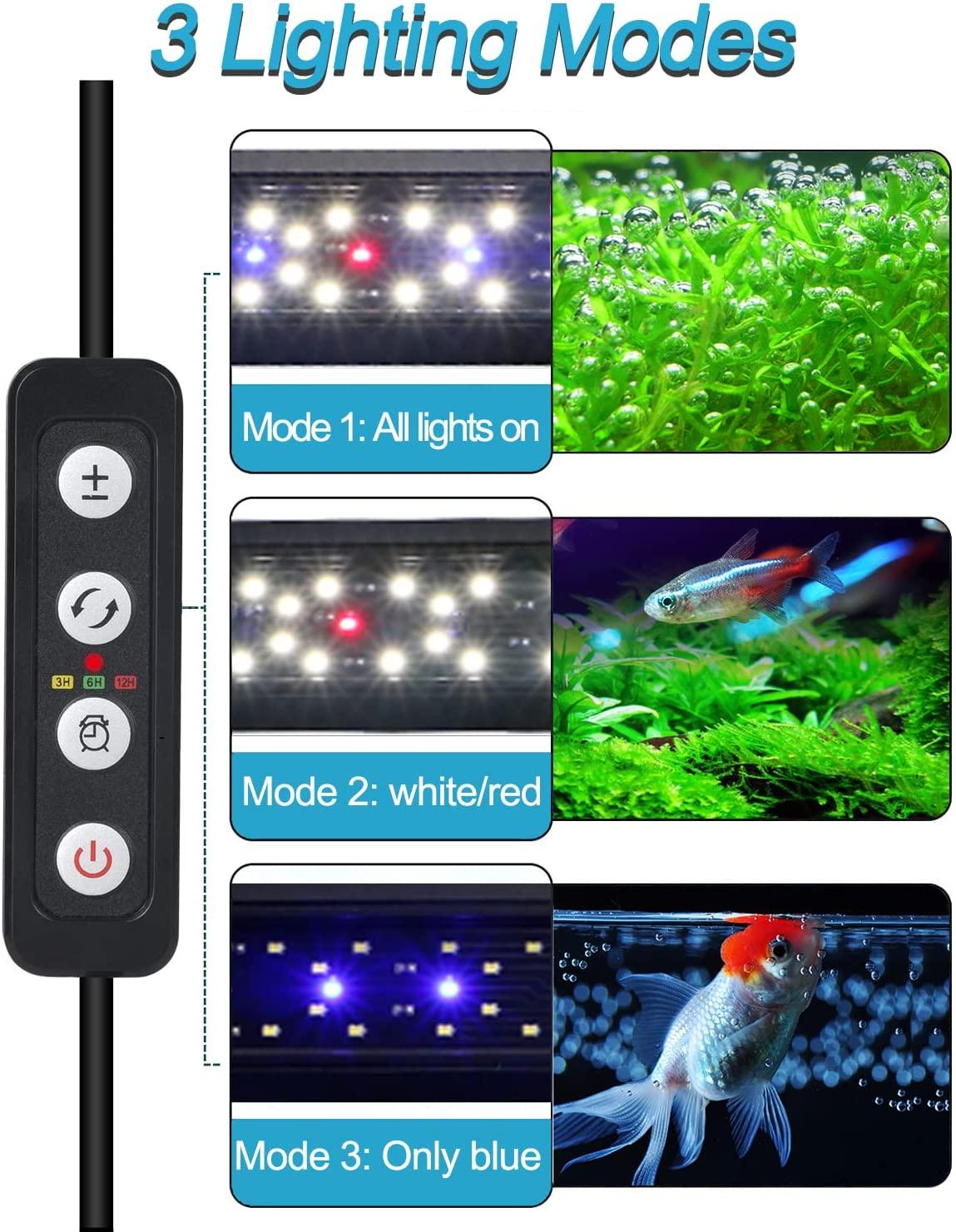 MingDak LED Aquarium Plant Light Fish Tank Light Fixture,Full