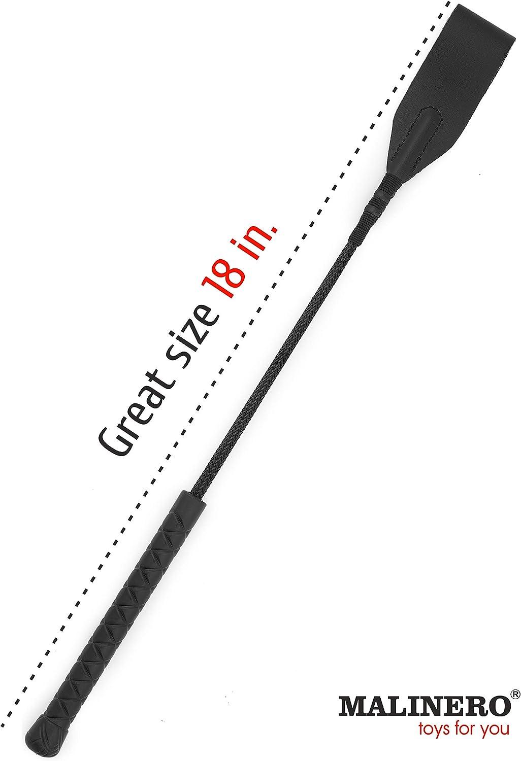 Genuine Leather Black Riding Crop for Horses Equestrian English