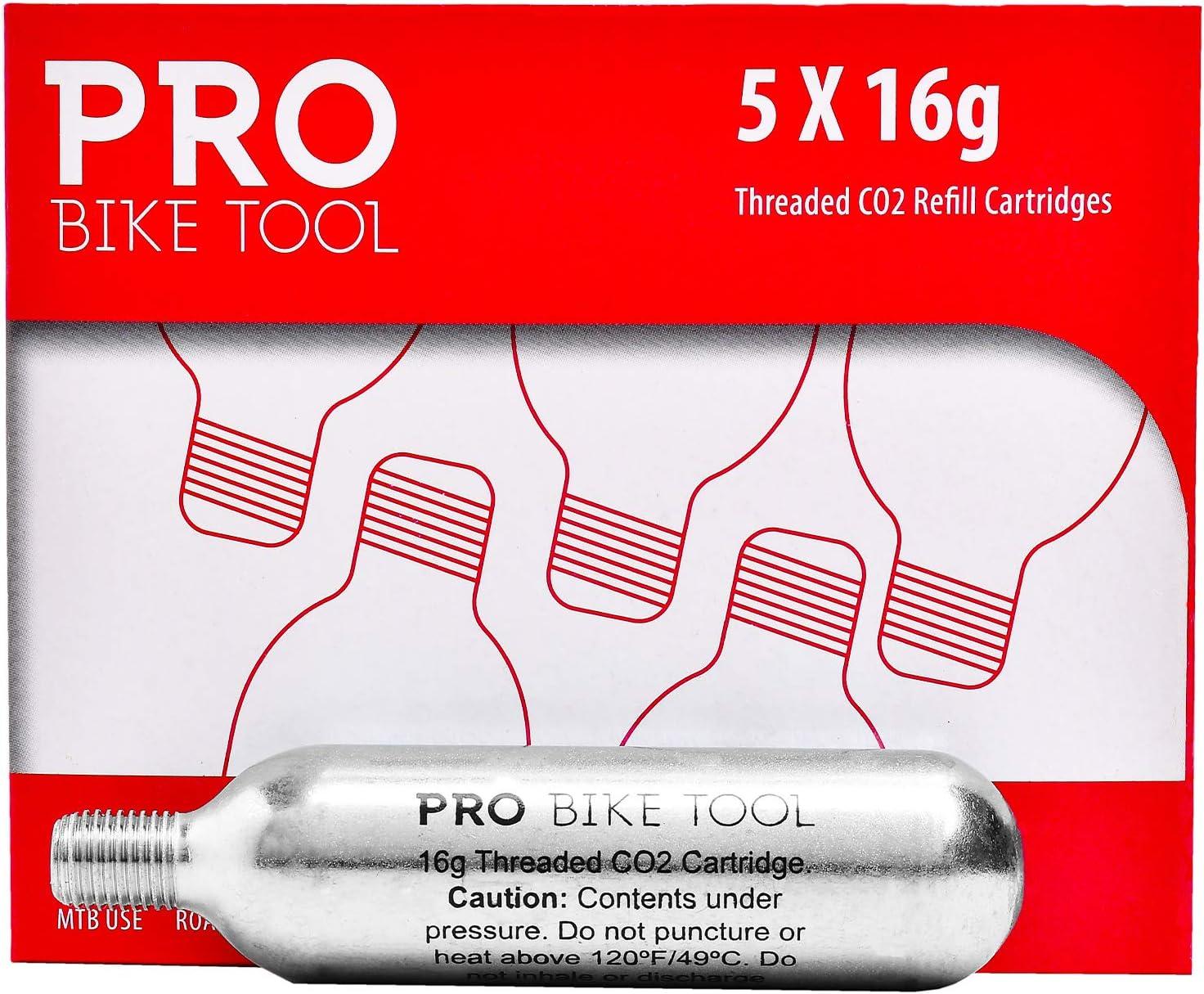 Threaded CO2 Cartridges for All CO2 Bike Tire Inflators with Threaded