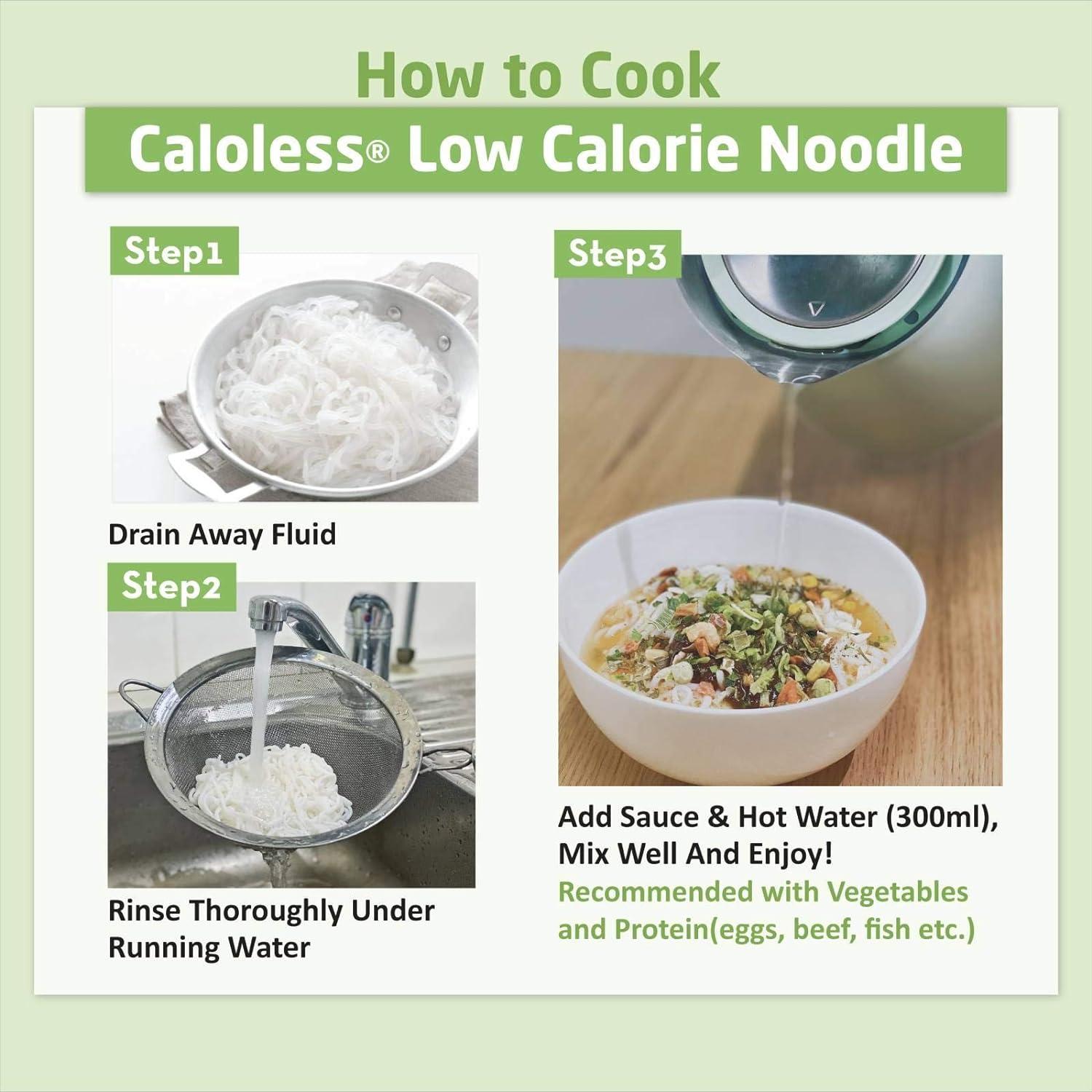 Caloless Konjac Shirataki Noodles 6Pack Low Calorie Healthy Chicken