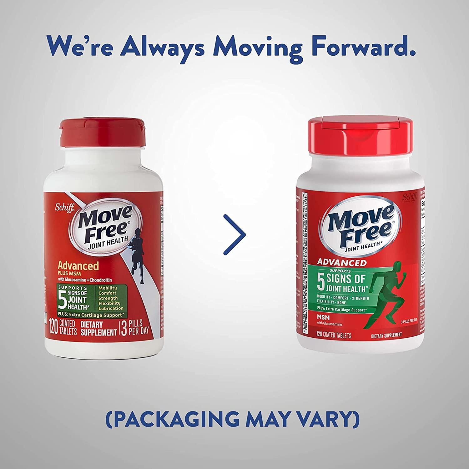 Move Free Advanced Glucosamine Chondroitin MSM Joint Support 120