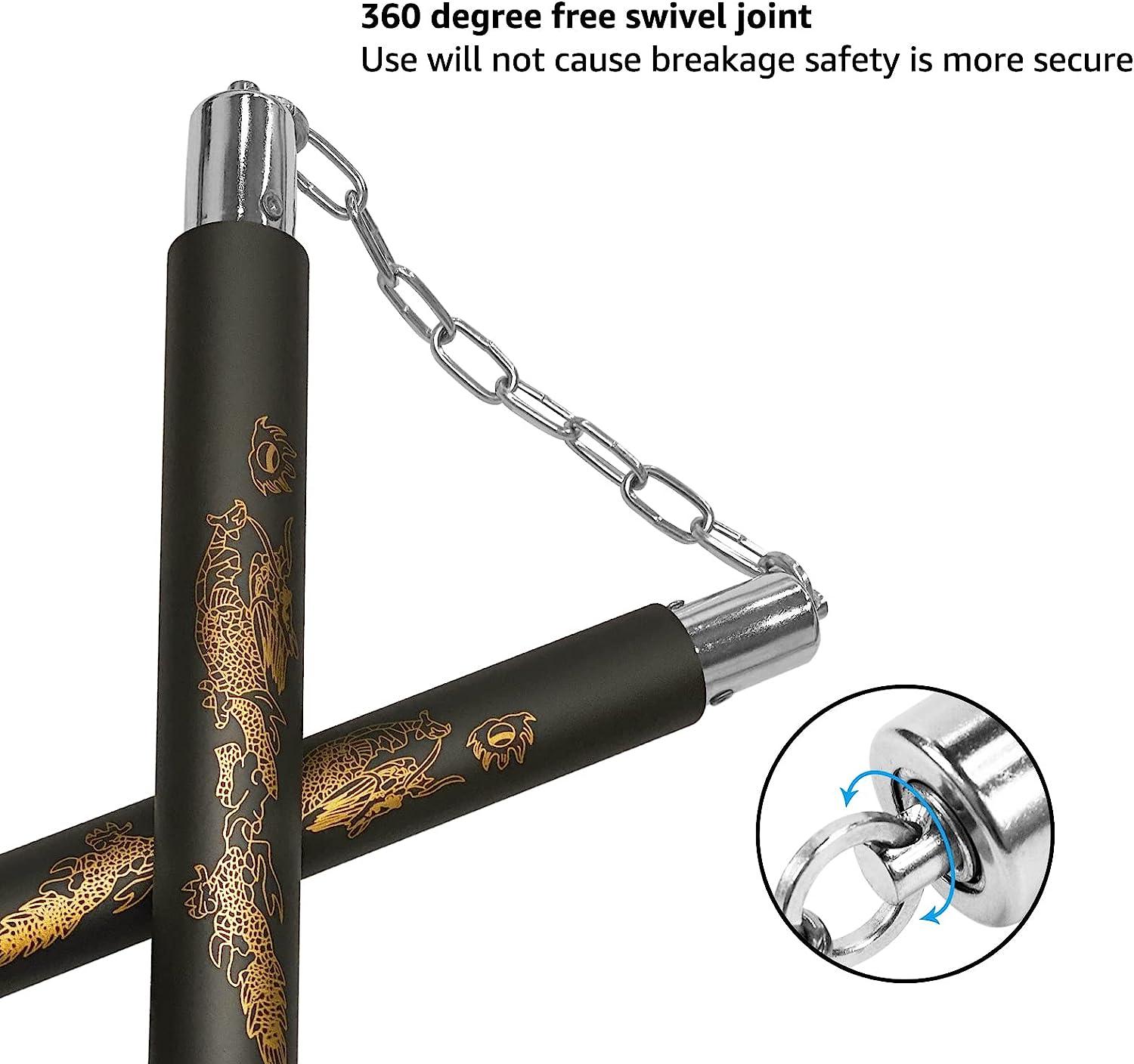 Ausemku Nunchucks Safe Foam Rubber Training Nunchucks/Nunchakus with