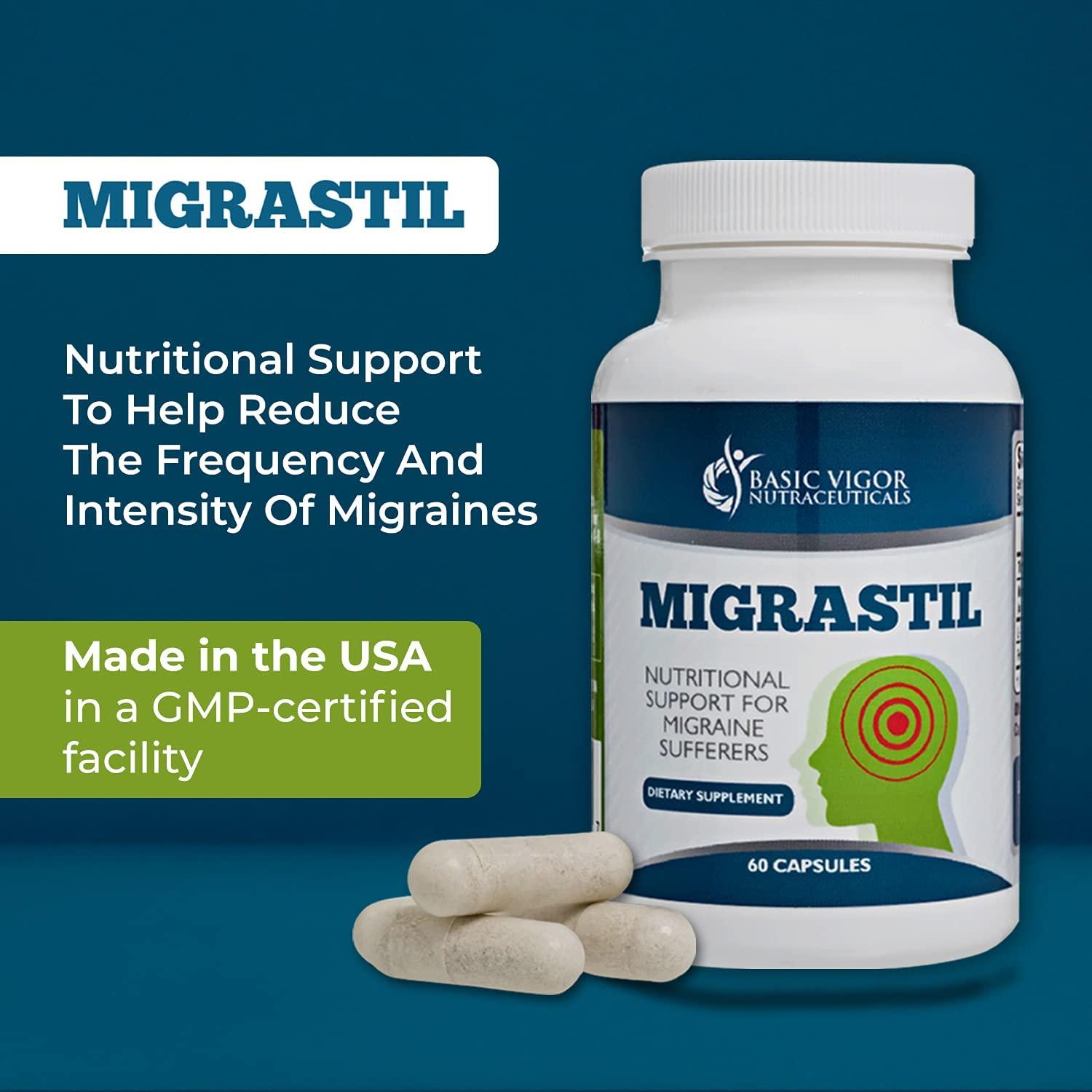 Migrastil Migraine Relief Capsules (60 ct) Natural Vegetarian
