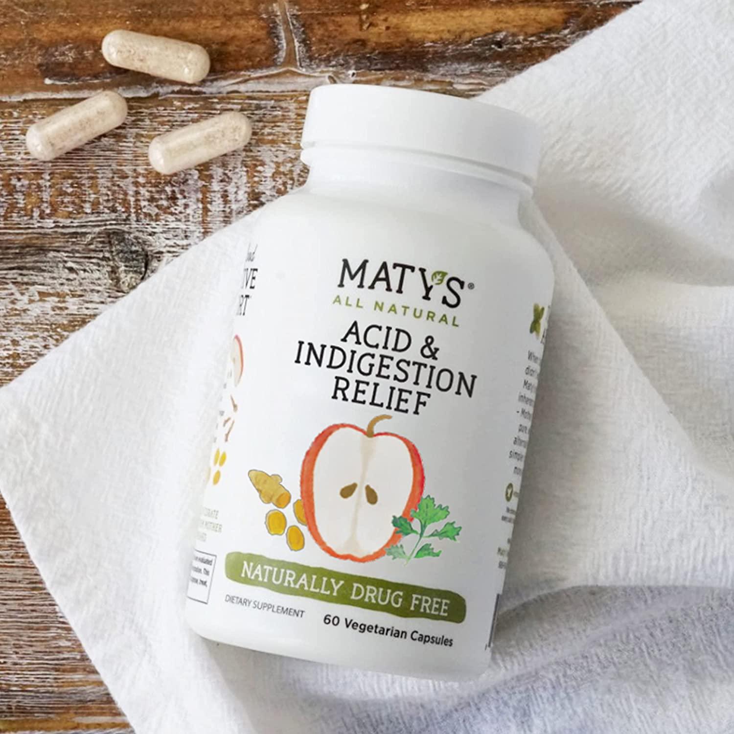 Matys Acid & Indigestion Relief Capsules All Natural Safe & Effective